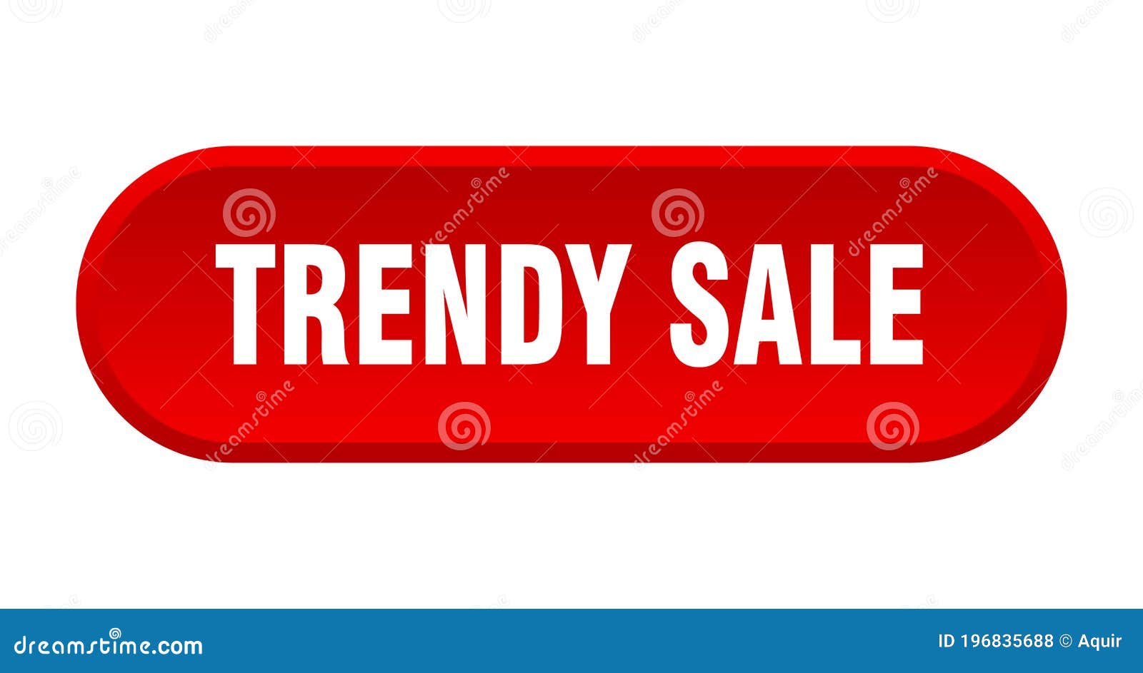 Trendy Sale Button. Rounded Sign on White Background Stock Vector