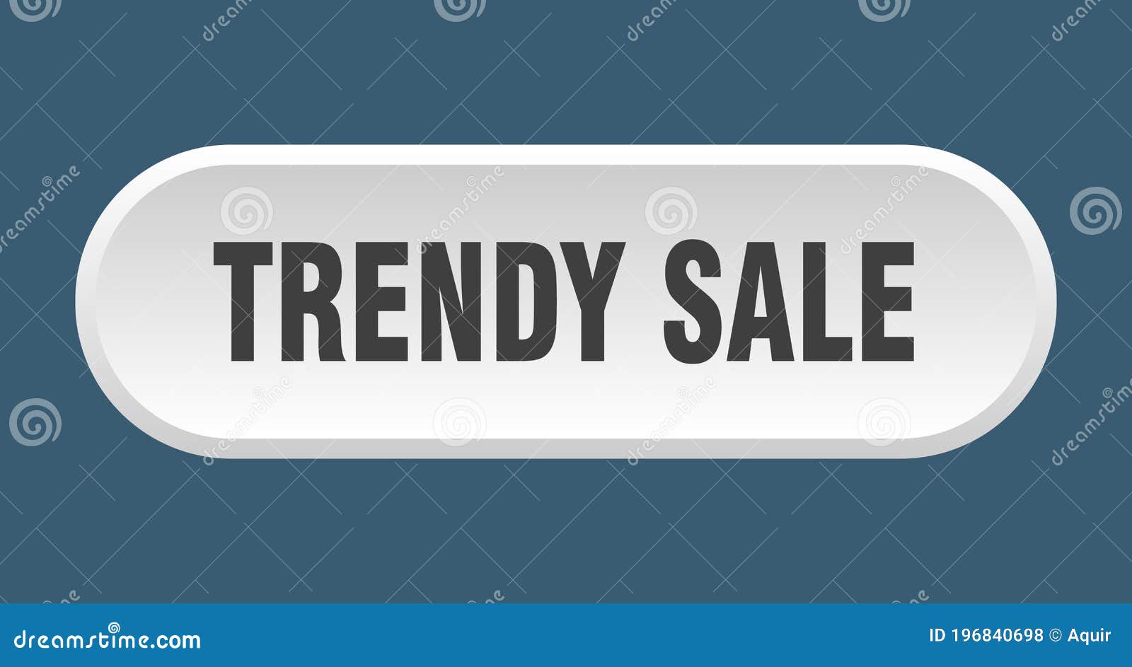 Trendy Sale Button. Rounded Sign on White Background Stock Vector