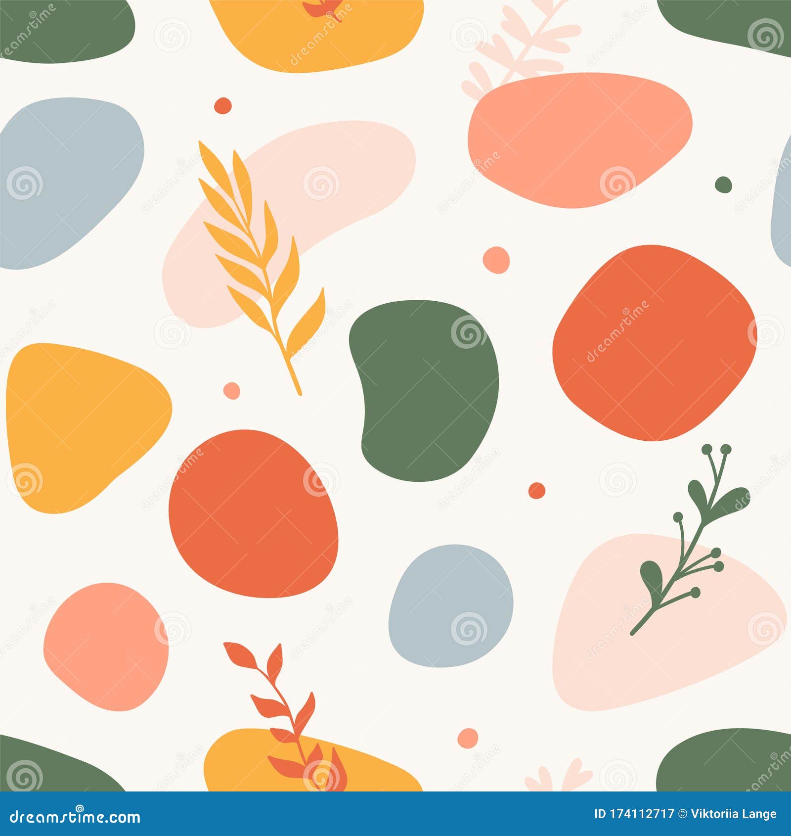 trendy seamless pattern with abstract s.