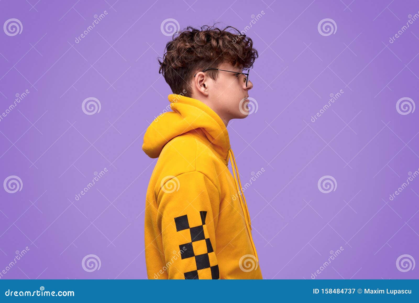Download Trendy Teenager In Hoodie Stock Image Image Of Cool 158484737