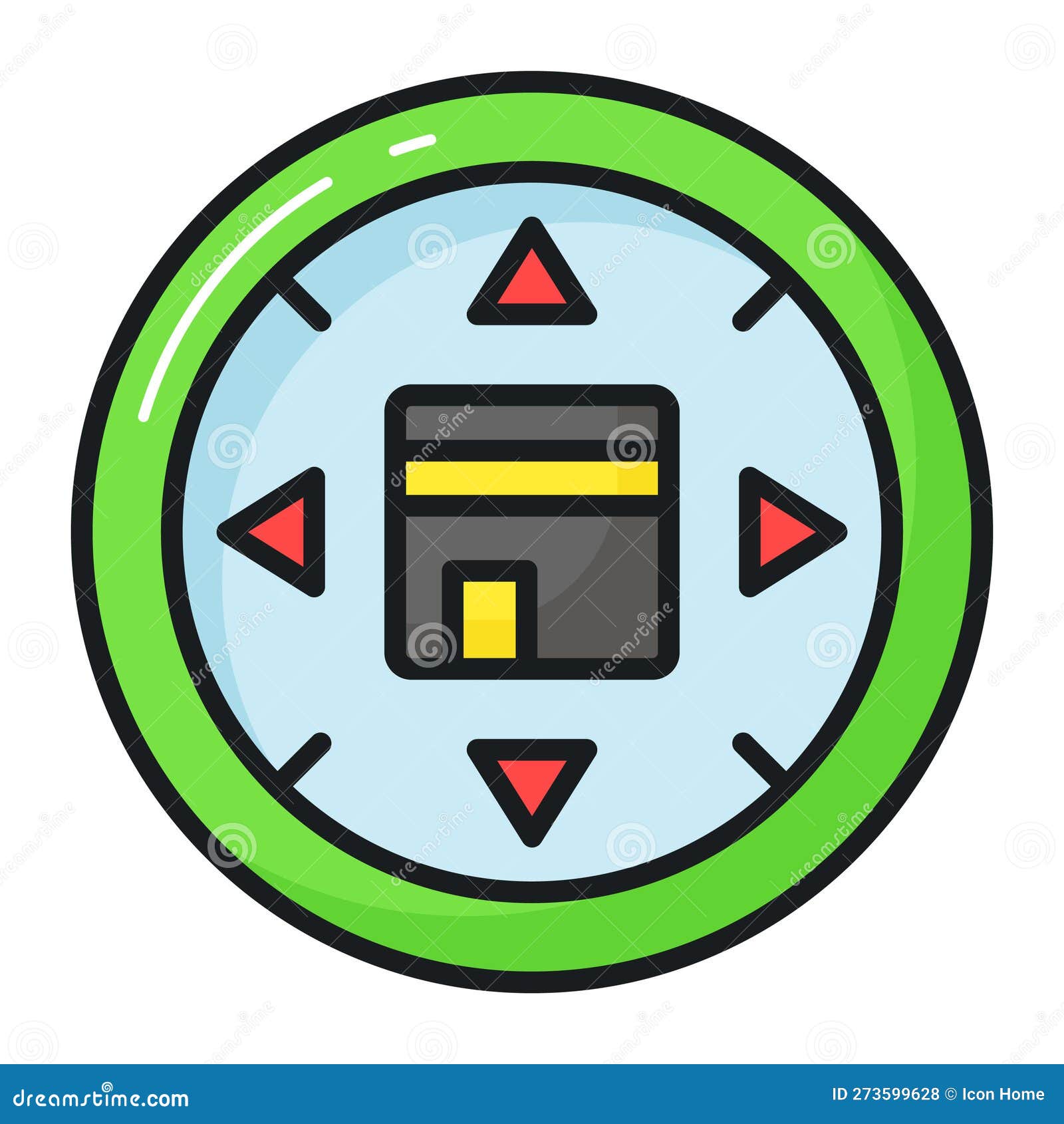 Trendy Vector of Qibla Direction Compass in Editable Style, Premium