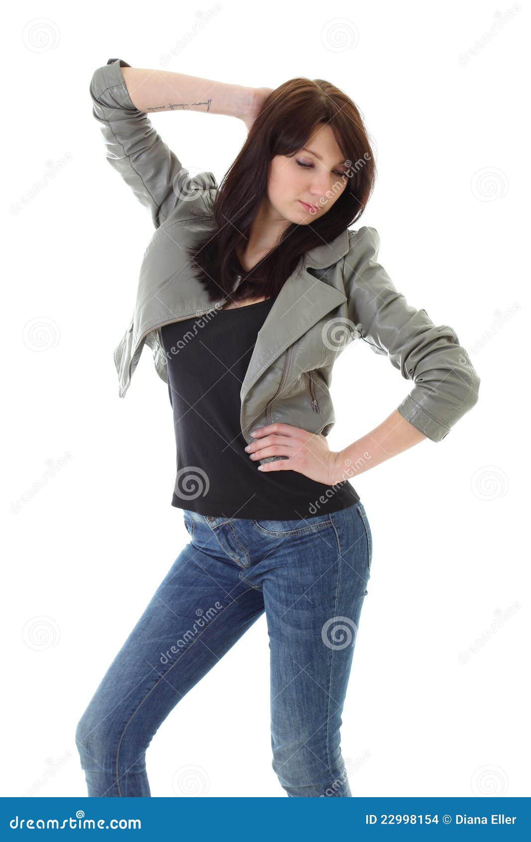 Trendy woman posing stock photo. Image of figure, pretty - 22998154