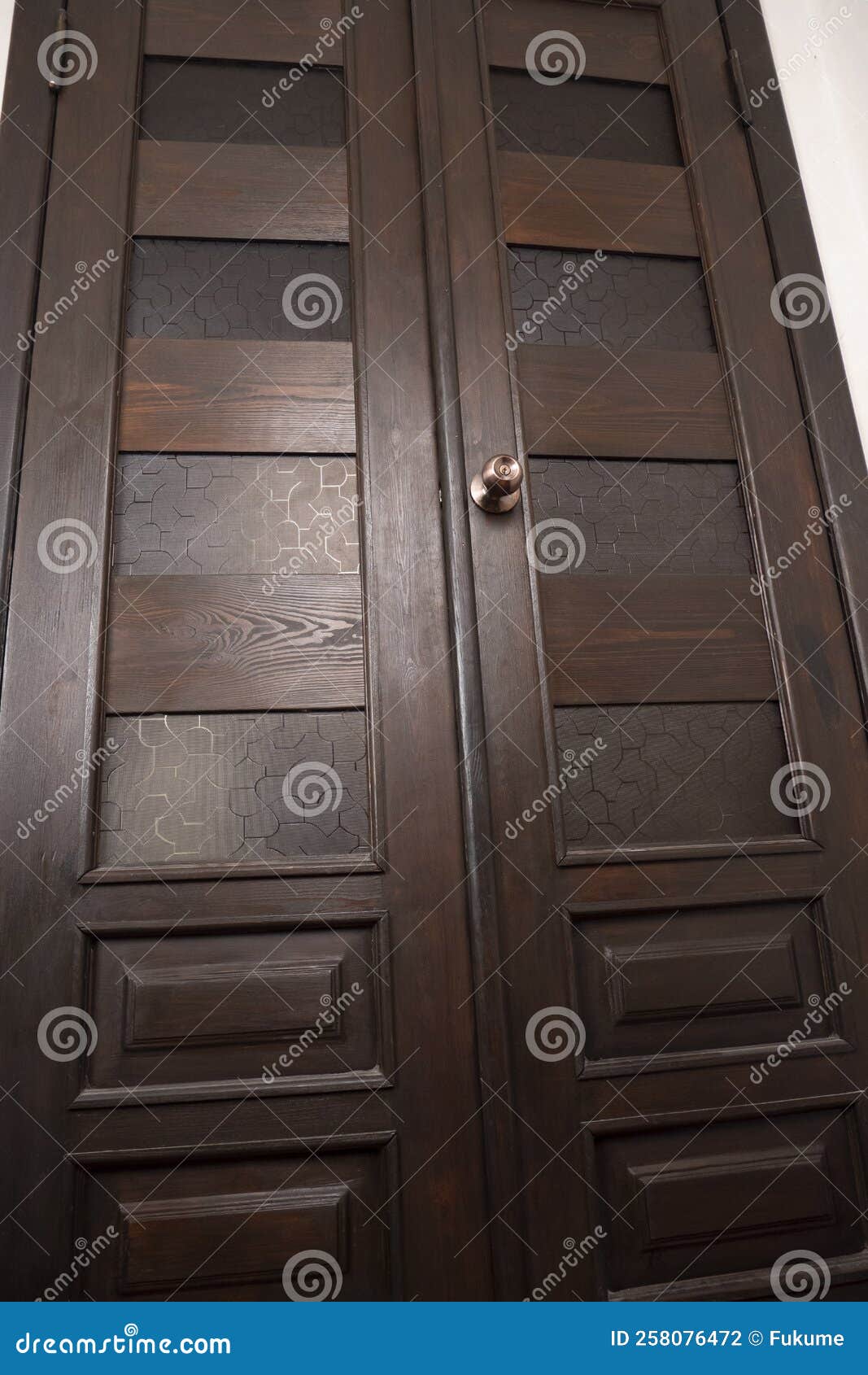 Trendy Wooden Door Painted with Dark Lacquer Stock Photo Image of