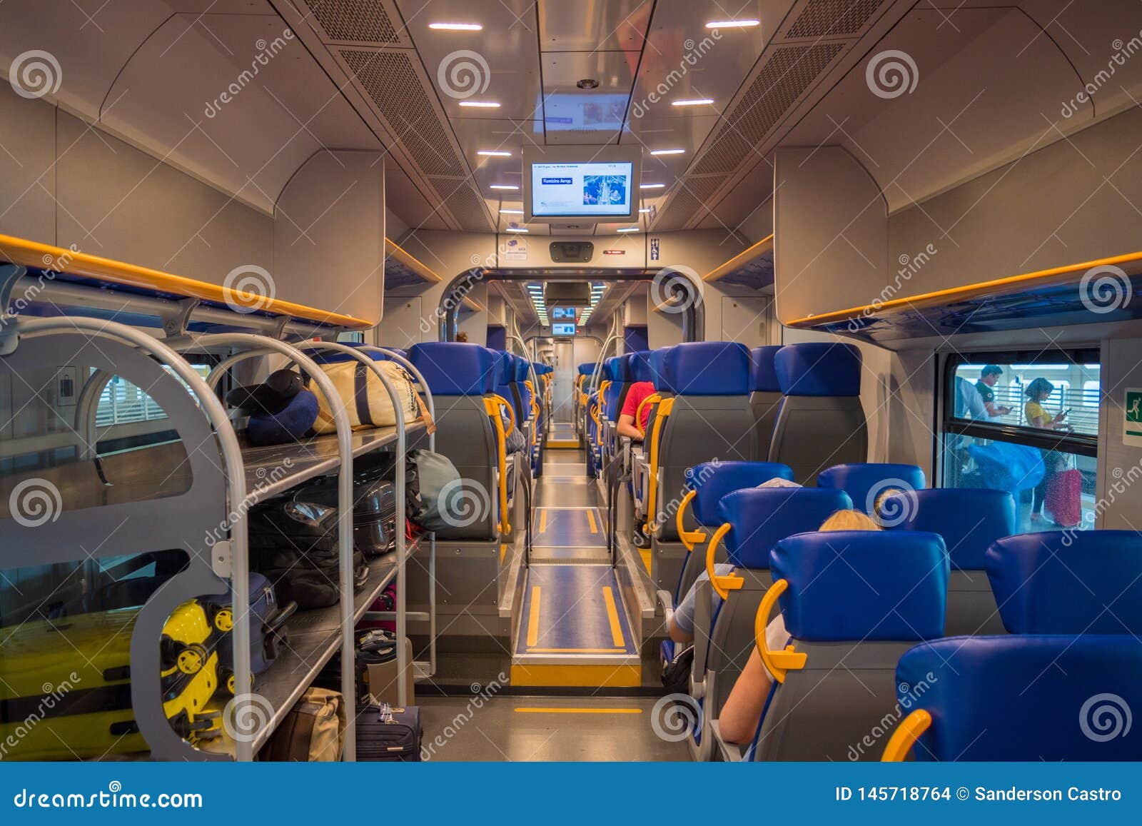 Trenitalia Leonardo Express Inner Wagon in Rome - Italy Editorial Stock  Image - Image of railway, transport: 145718764