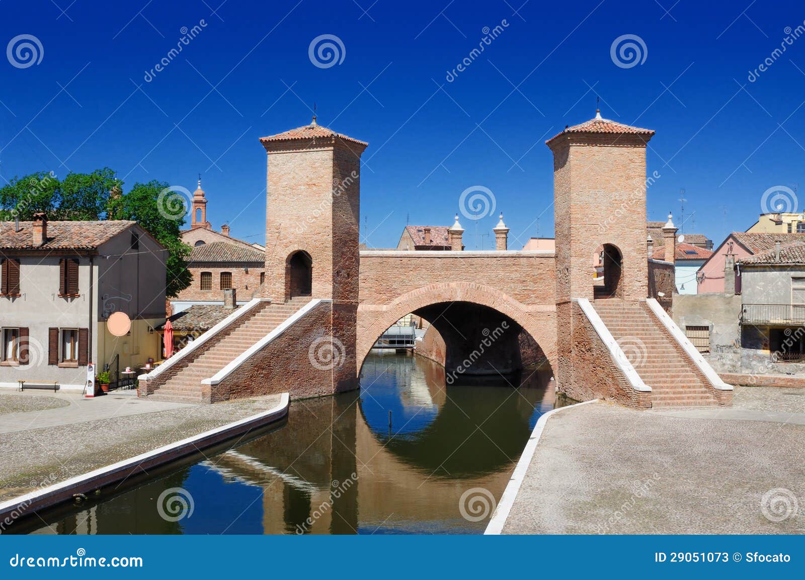 trepponti bridge of comacchio, ferrara, emilia romagna, italy