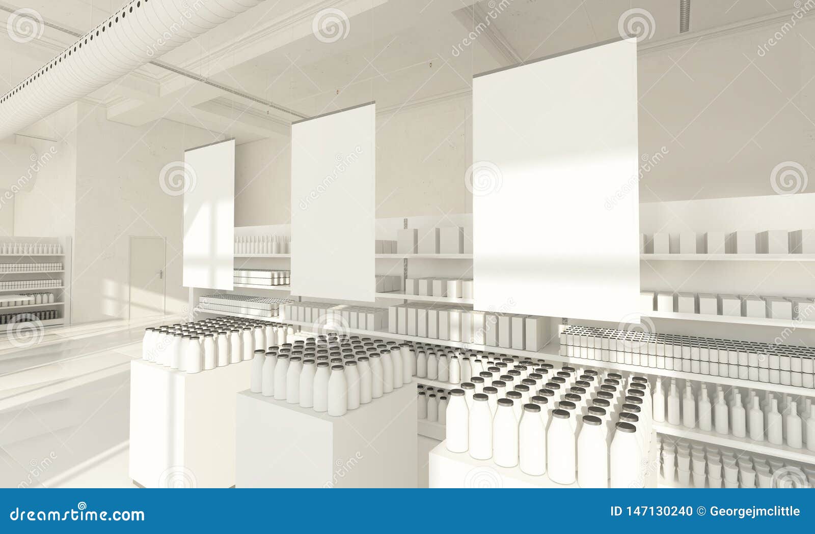 Tres Carteles En Burla De Supermercado Stock de ilustración - Ilustración de promocional, blanco: 147130240