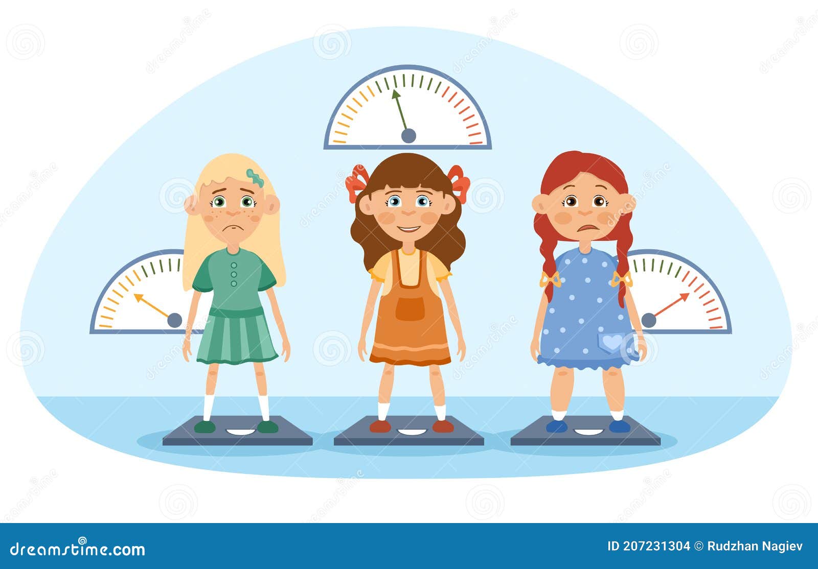 Tres Niñas Pesadas En Balanzas Stock de ilustración - Ilustración de cabritos, sano: 207231304 Tres Niñas Pesadas En Balanzas Stock de ilustración - Ilustración de cabritos, sano: 207231304