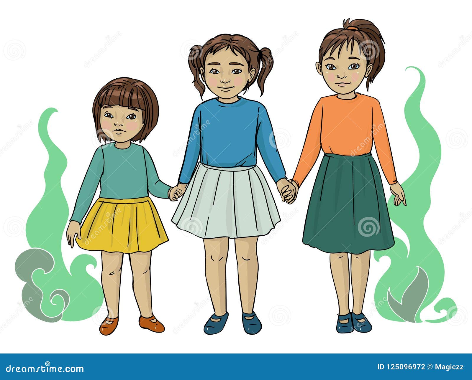 Hermanas Tres Ilustraciones Stock, Vectores, Y Clipart – (205 Ilustraciones  Stock)