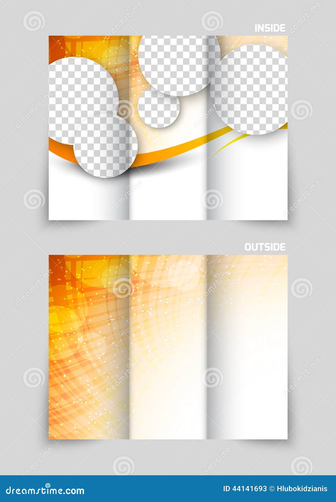 Tri Fold Brochure Template Design Stock Vector Illustration Of Paper Document