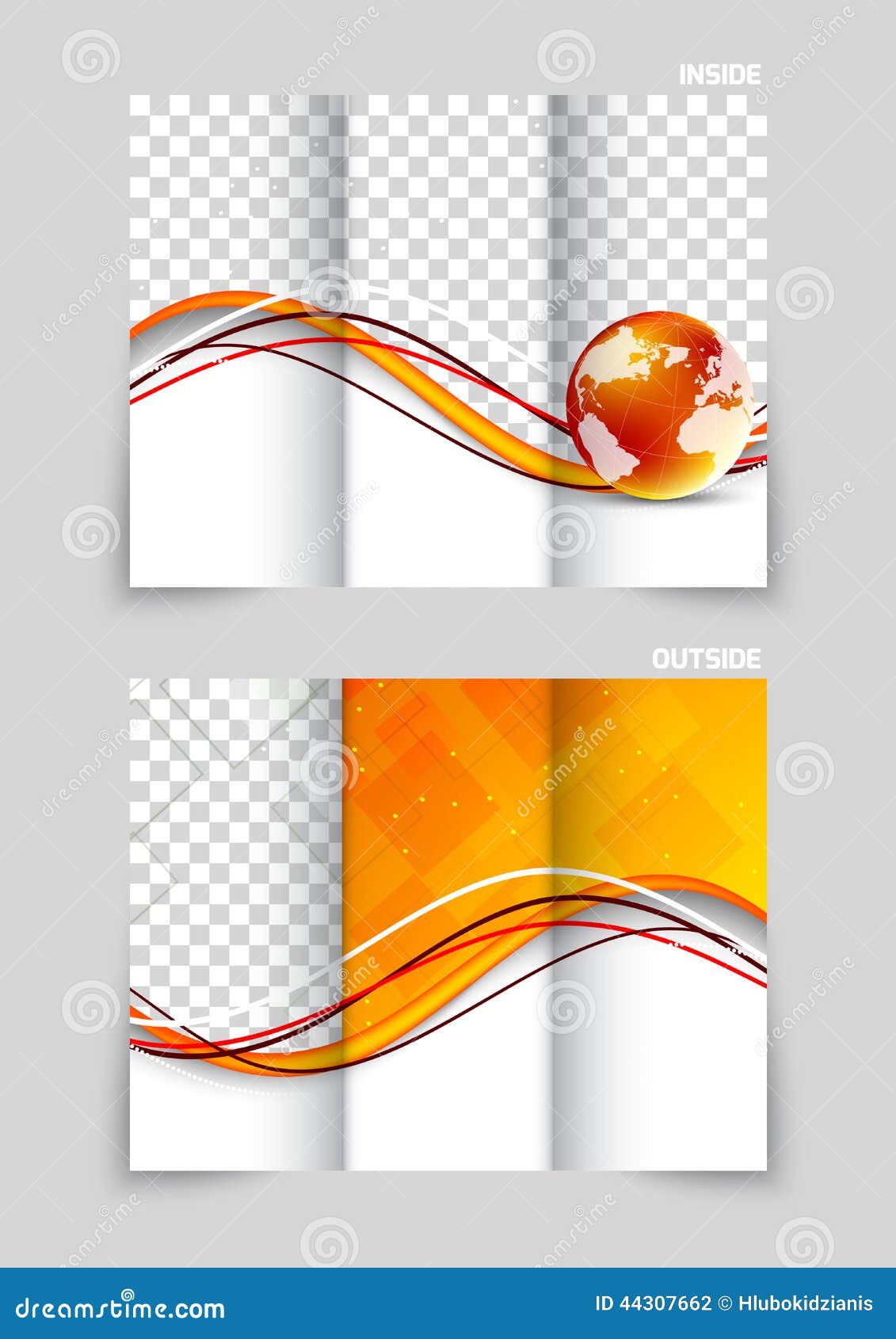 Tri Fold Brochure Template Design Stock Vector Illustration Of Frame Catalog