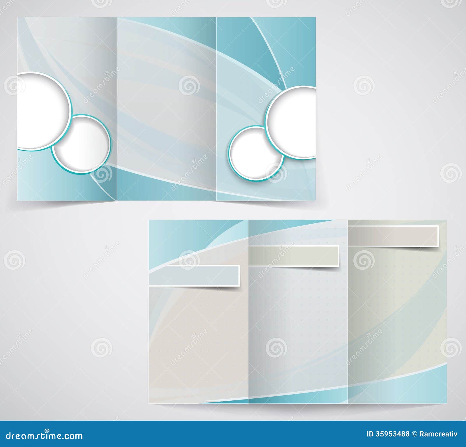 Tri-fold Business Brochure Template, Vector Blue D Stock Vector Intended For Free Tri Fold Brochure Templates Microsoft Word