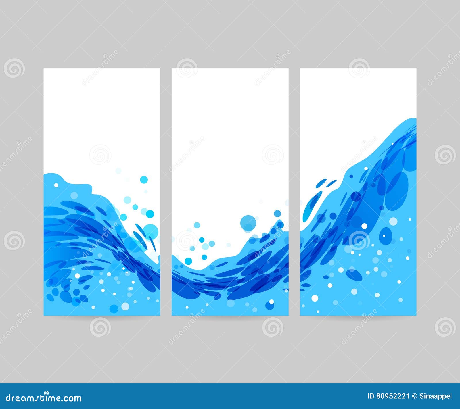 Tri-fold Wave Background, Brochure Design Stock Vector - Illustration of  brochure, flow: 80952221