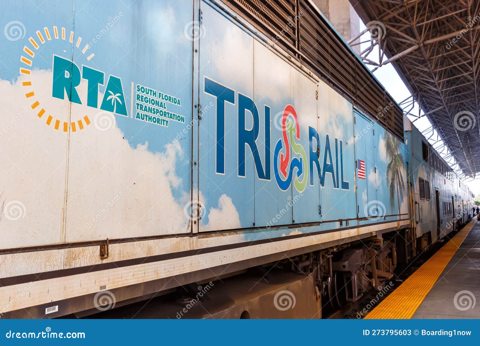 Tri-Rail Logo on a Commuter Rail Train at Miami International Airport ...