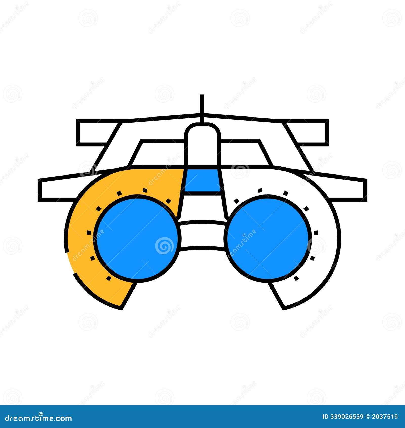 trial frame ophthalmology icon color 