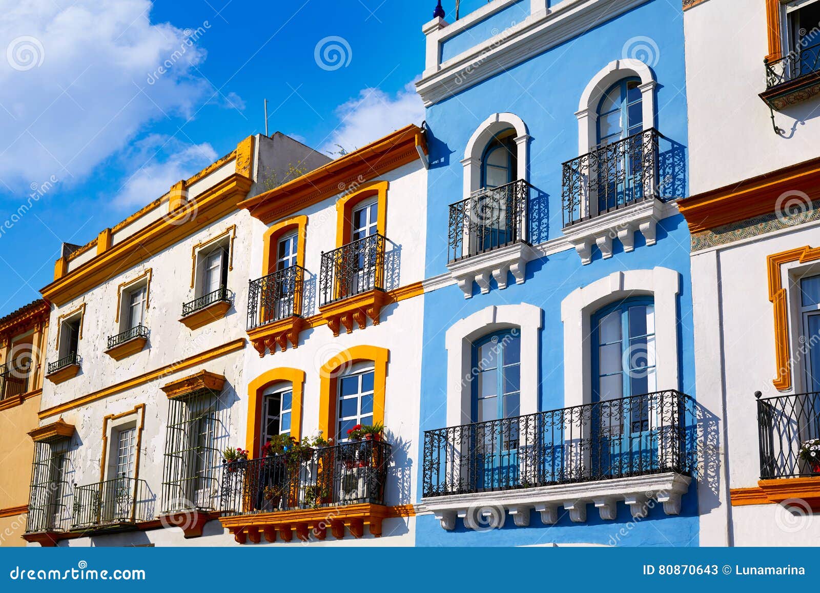 triana barrio seville facades andalusia spain