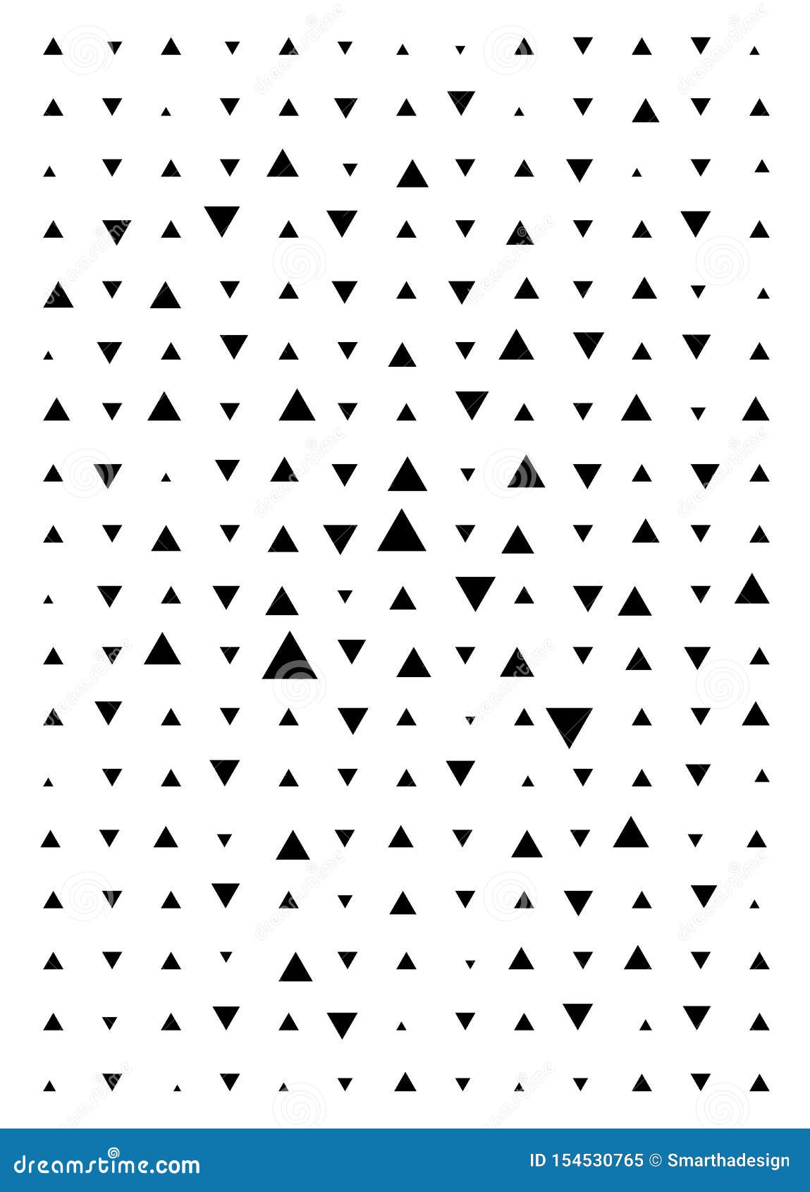 Triangle Black and White Background. Vector Modern Pattern with Black