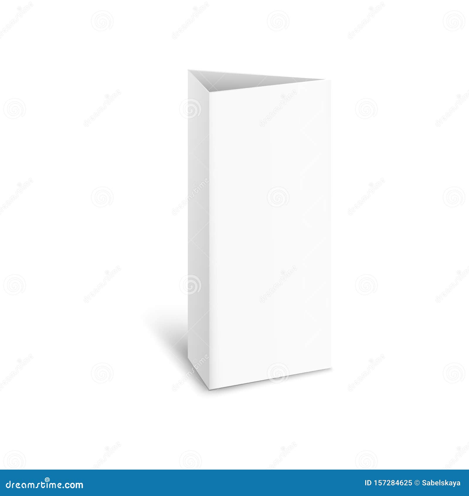 Download Triangle Brochure Stand Mockup With Realistic Shadow Stock Vector Illustration Of Business Table 157284625 PSD Mockup Templates
