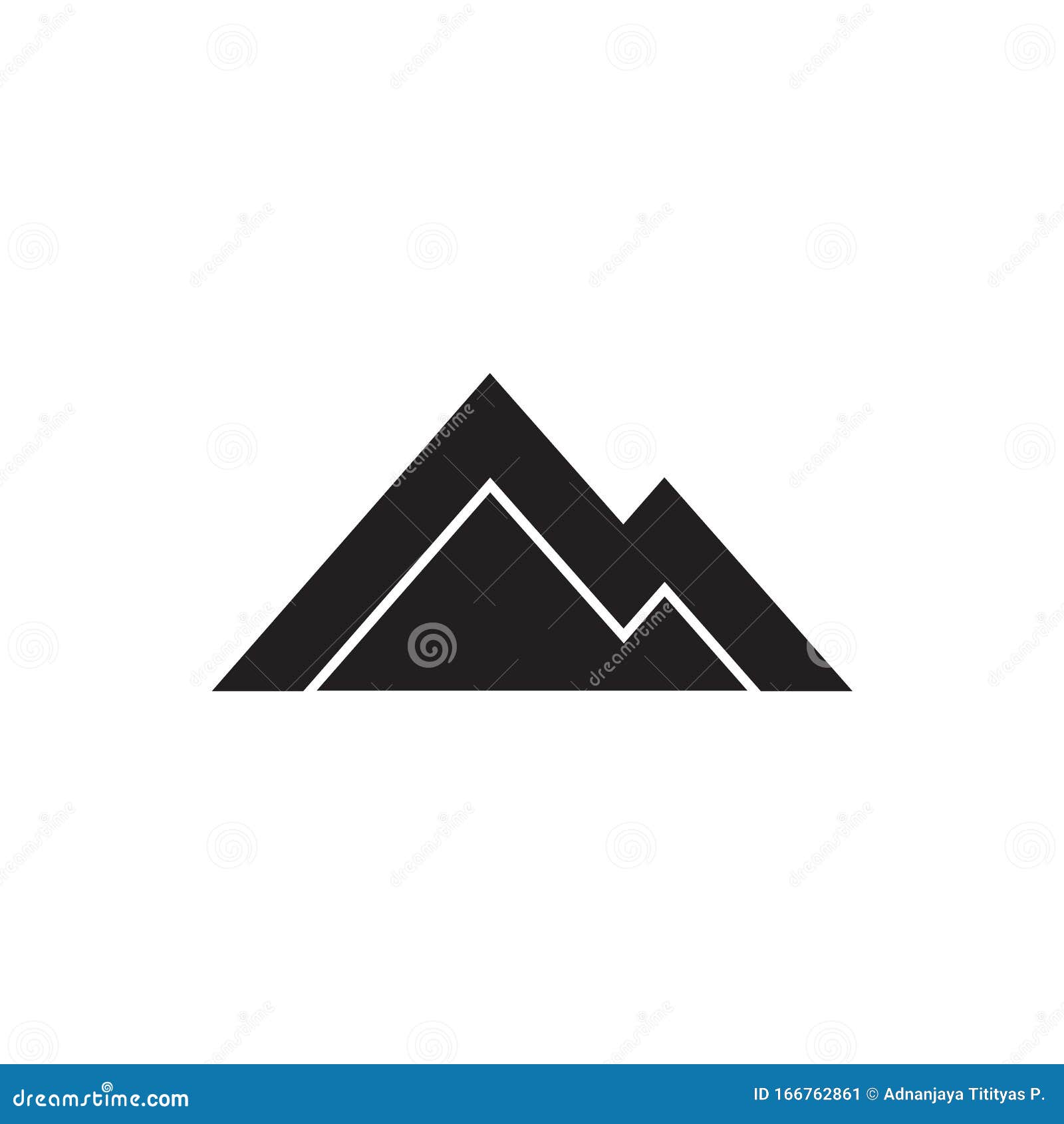 Triangle Geometric Mountain Symbol Logo Vector Stock Vector