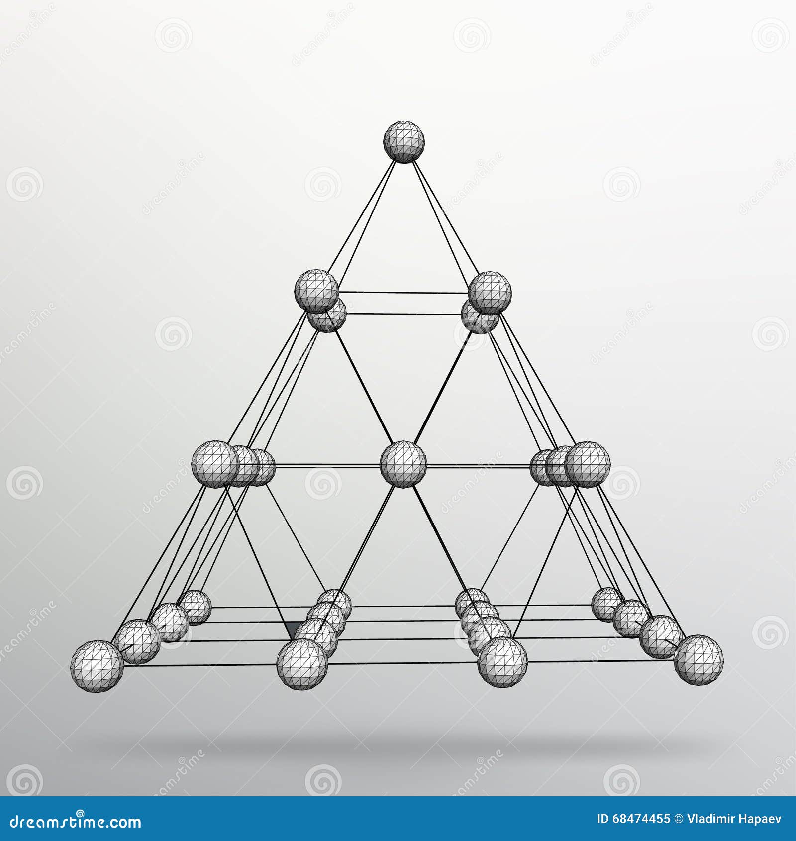 Triangle Geometrical Background. Abstract 3d Pyramid. Vector ...