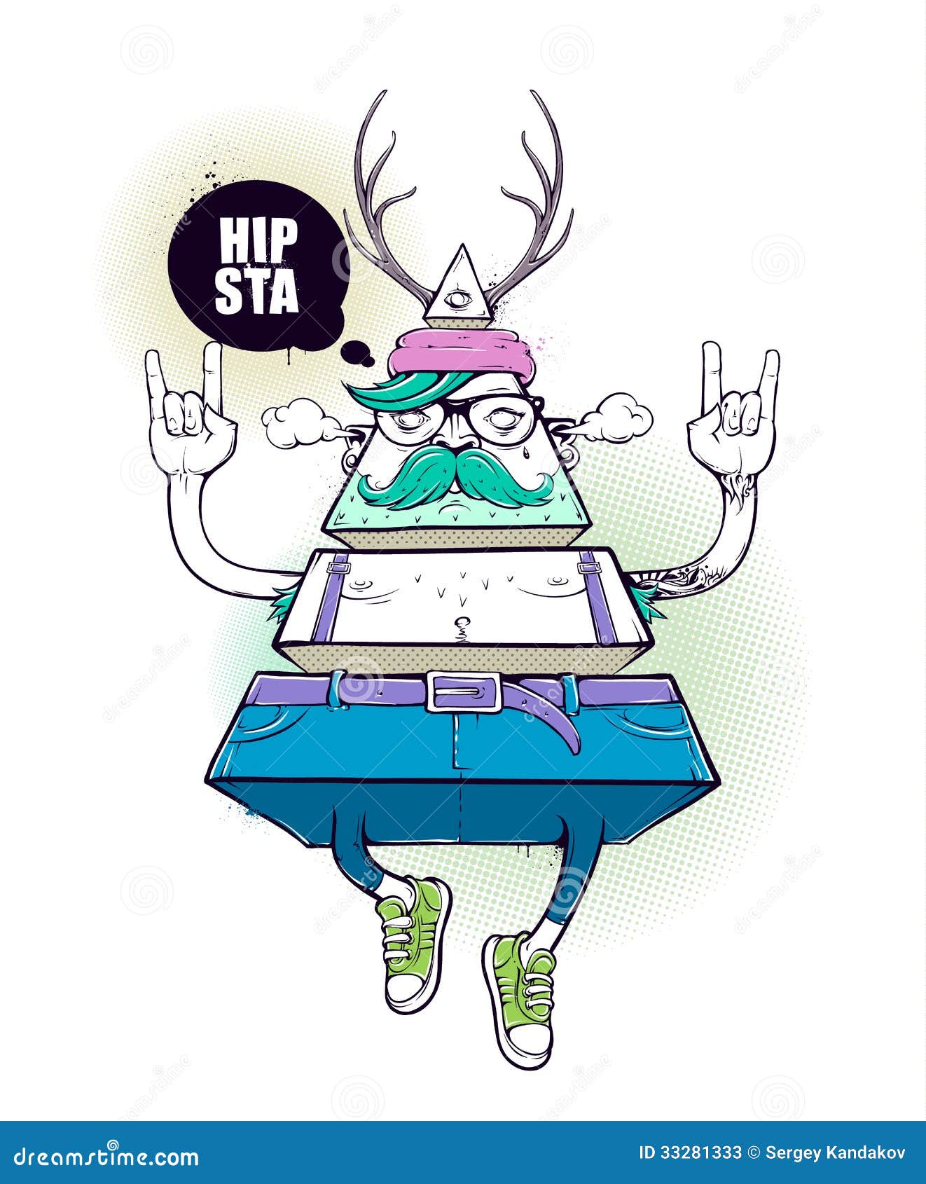 triangle hipster bizarre character