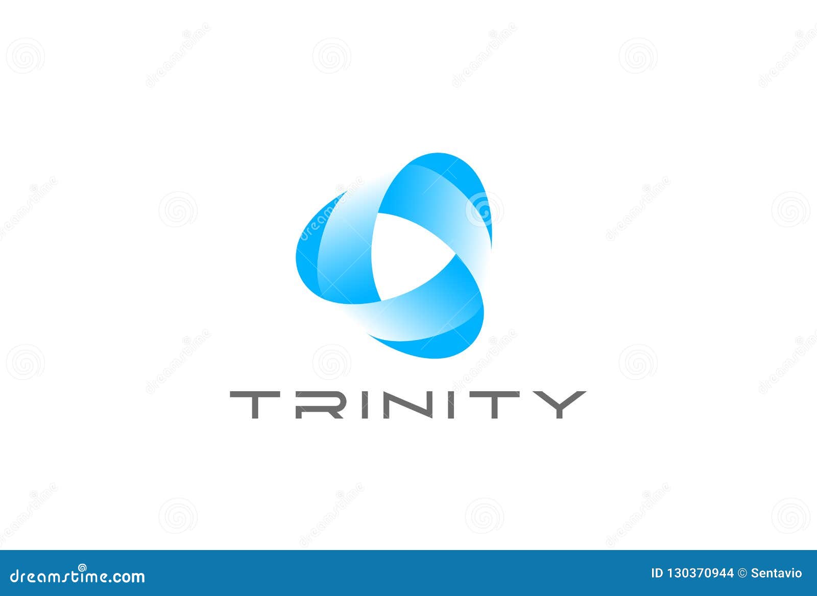 Triangle Infinity Loop Ribbon Logo Design Vector Stock