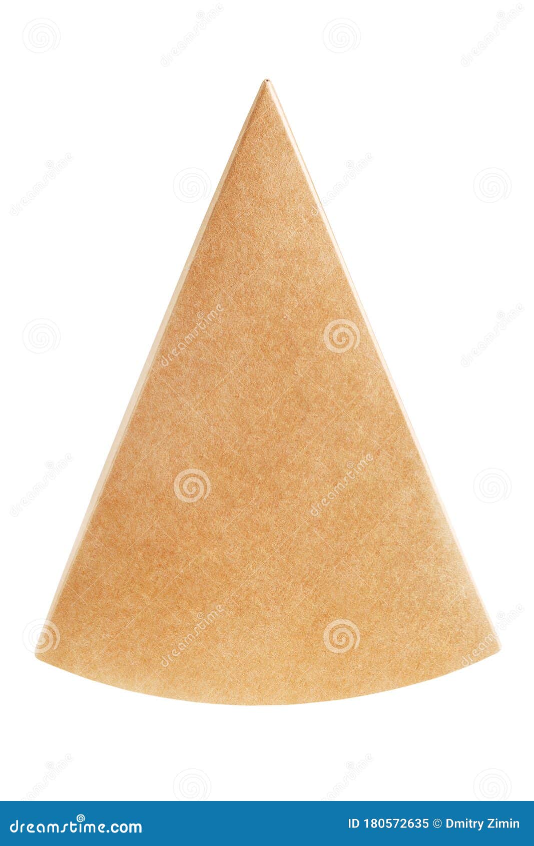 Download Triangle Kraft Paper Box Mockup Isolated On White Background. Flat Lay Stock Image - Image of ...