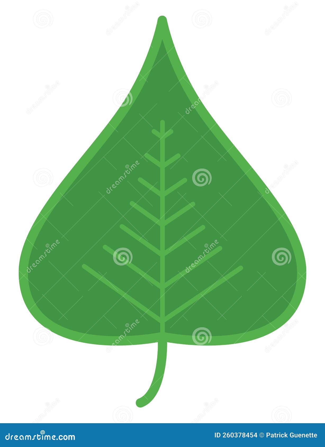 Triangle leaf, icon stock vector. Illustration of background 260378454