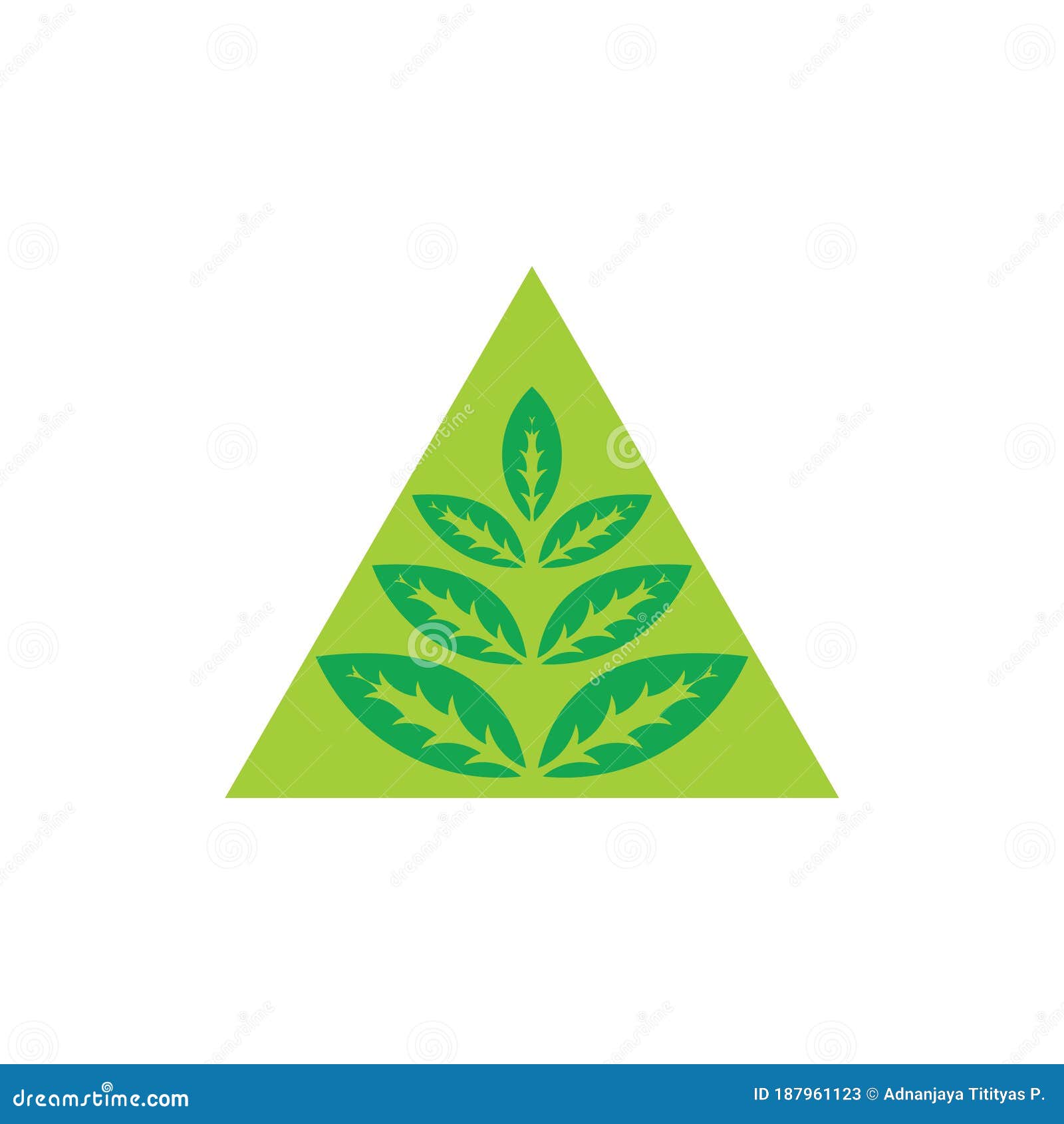 Triangle Leaves Petals Symbol Vector Stock Vector Illustration of