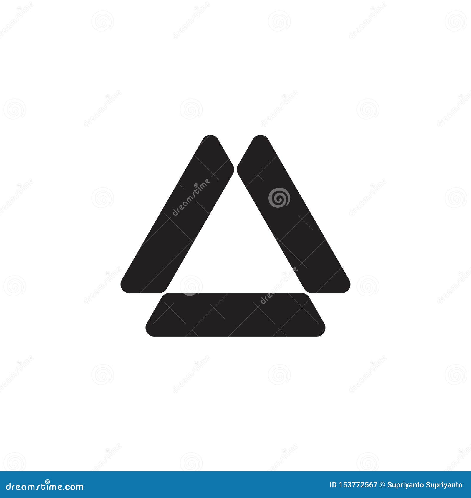 Triangle Monochrome Logo Design Stock Vector - Illustration of ...