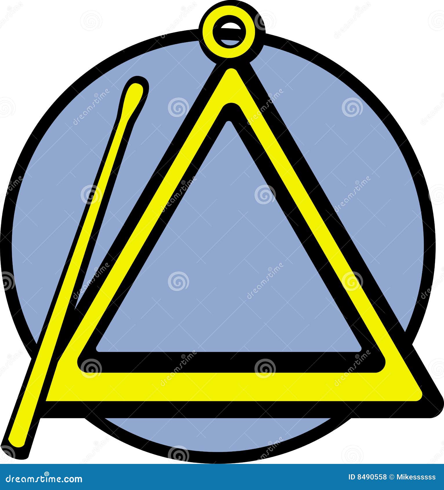 Triangle Musical Instrument Vector Illustration Stock Vector