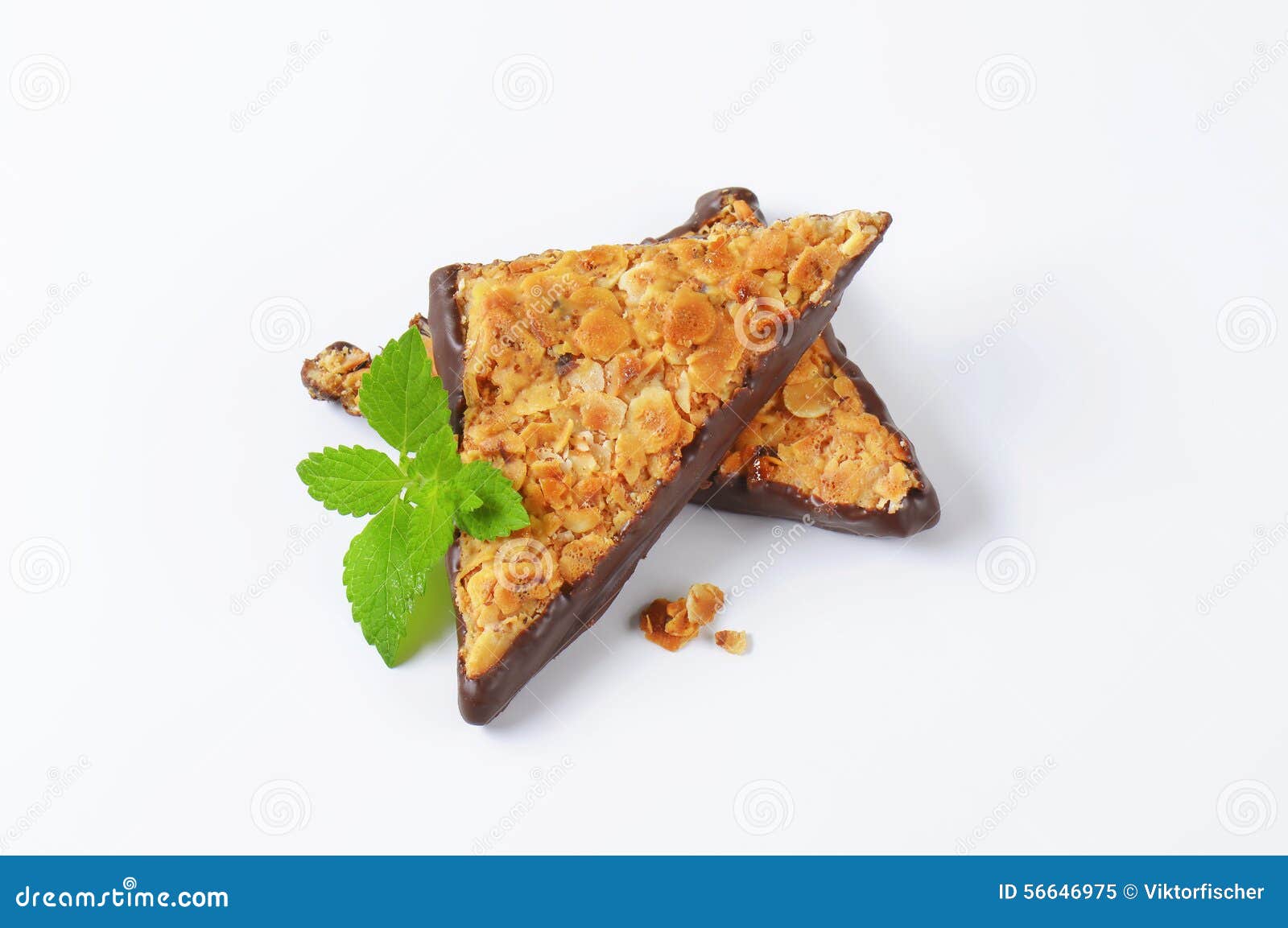 triangle nutÃ¯Â¿Â½bars dipped in chocolate