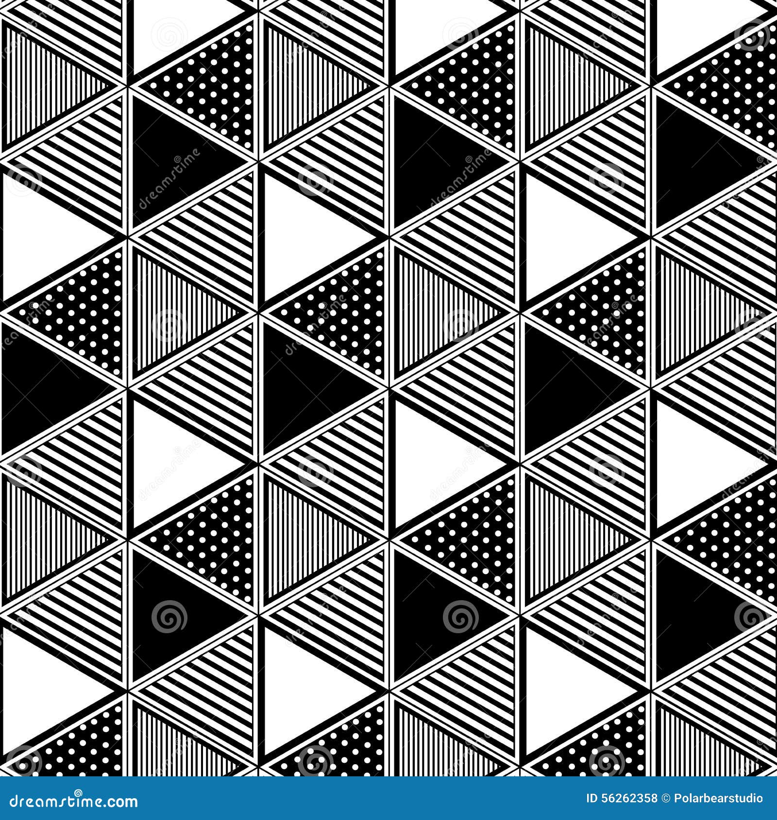 Triangle Pattern Seamless Mixed Stock Vector - Illustration of pattern ...