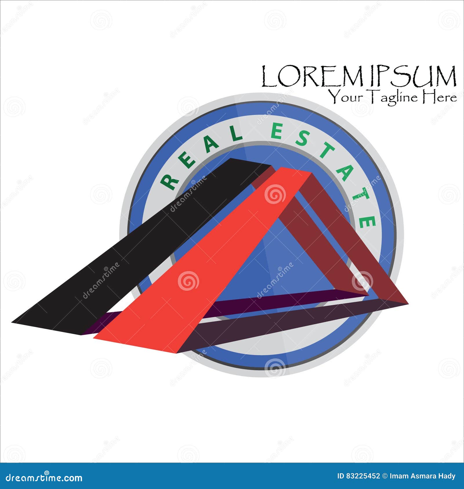 Triangle Real Estate Logo Template Stock Illustration Illustration of