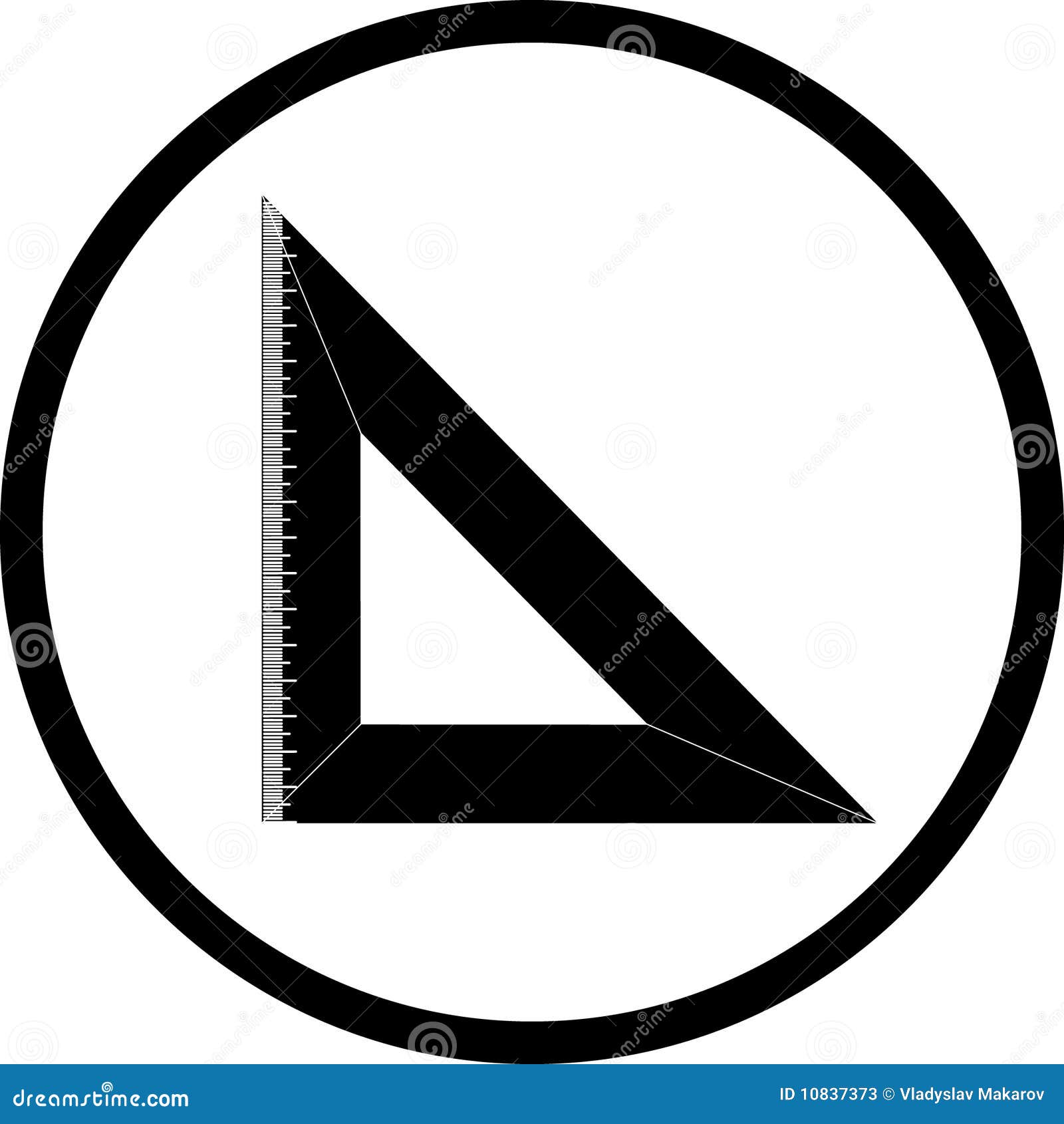 Ruler Measure Triangle Shape, Isolate Flat Icon Vector, 55% OFF