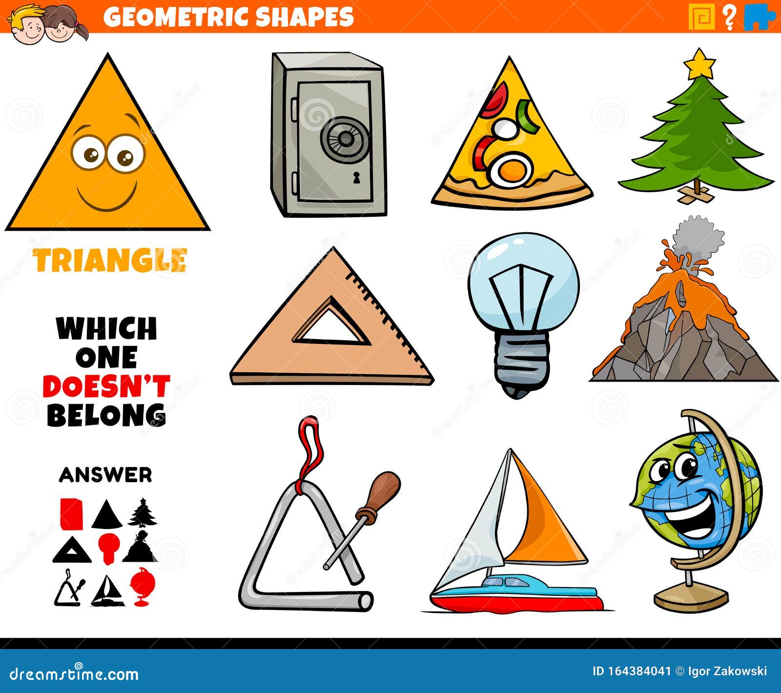 Triangle Shape Educational Task for Children Stock Vector - Illustration of bulb, match: 164384041 Triangle Shape Educational Task for Children Stock Vector - Illustration of bulb, match: 164384041