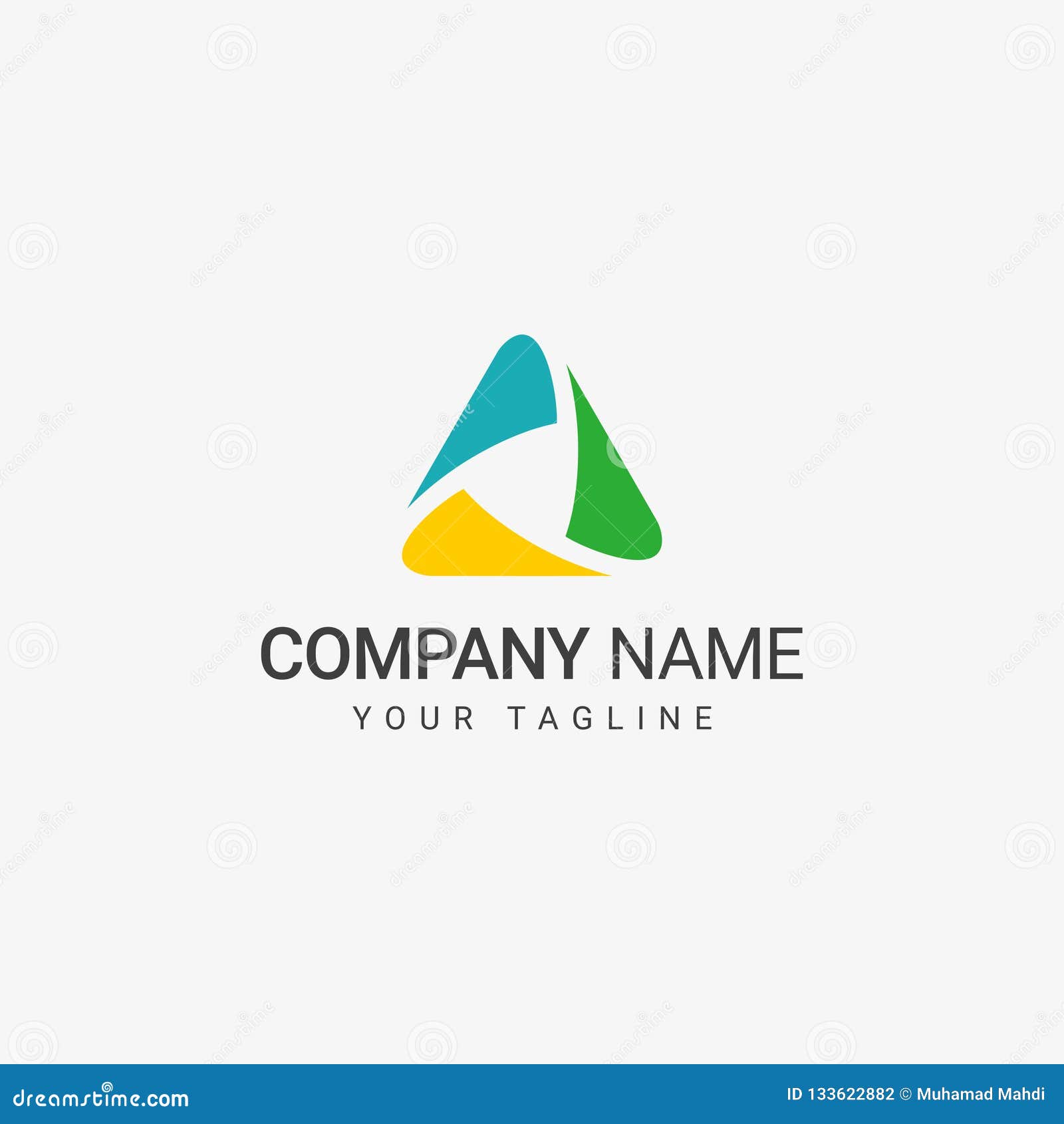 Triangle shape Logo stock illustration. Illustration of logo - 133622882