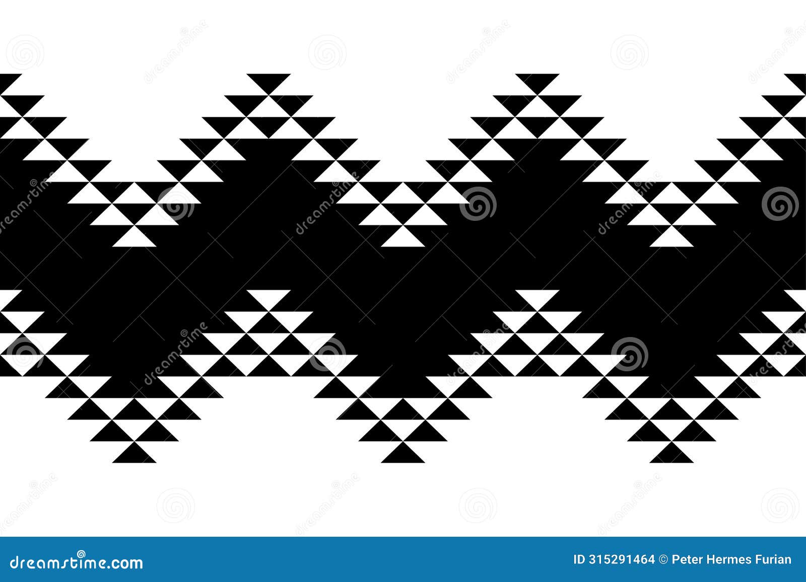 anasazi pattern, seamless tile, based on the artful repetition of triangles