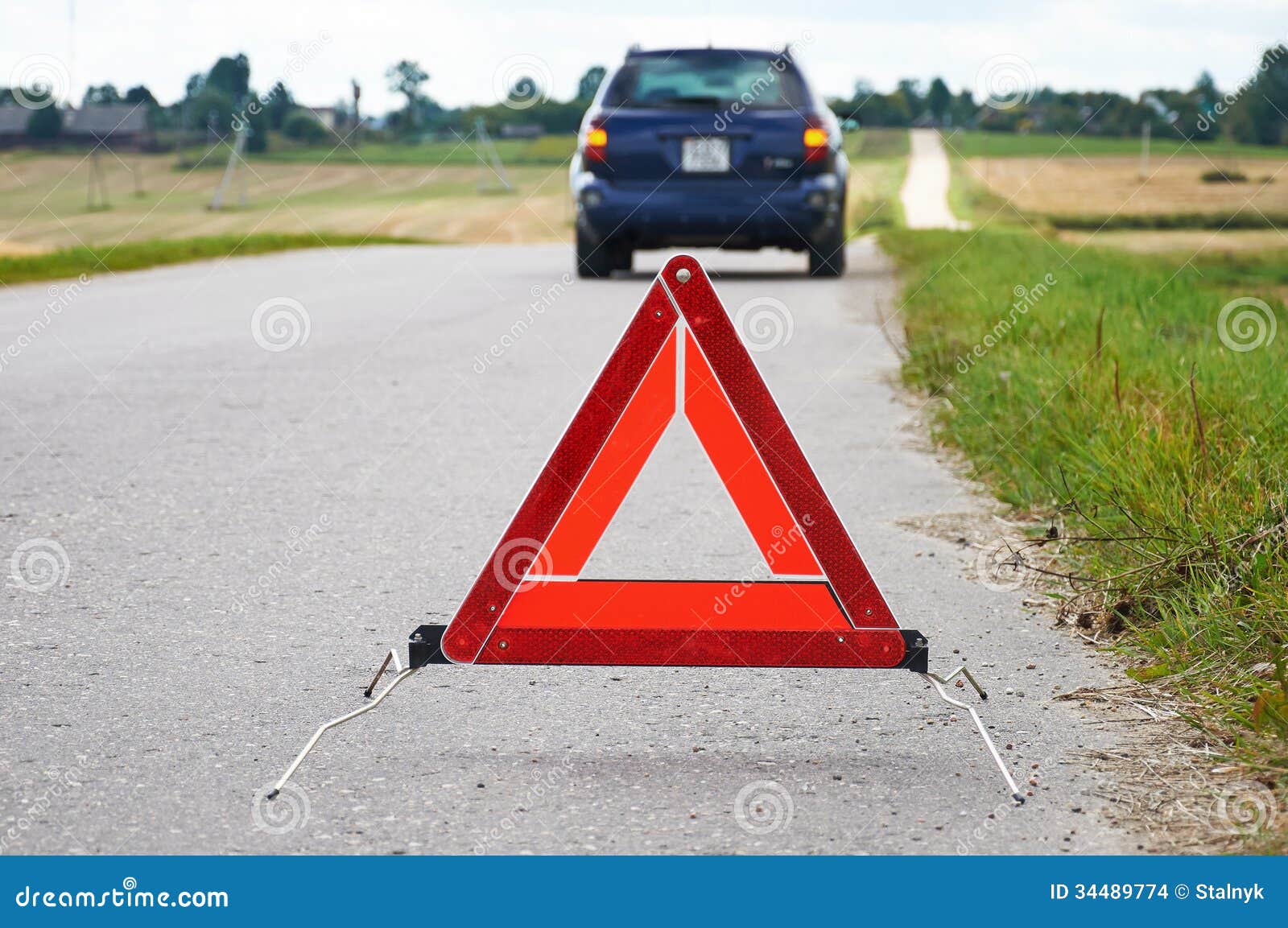 Triangolo Di Emergenza Omologato - Riflettente, Pieghevole, Per Auto