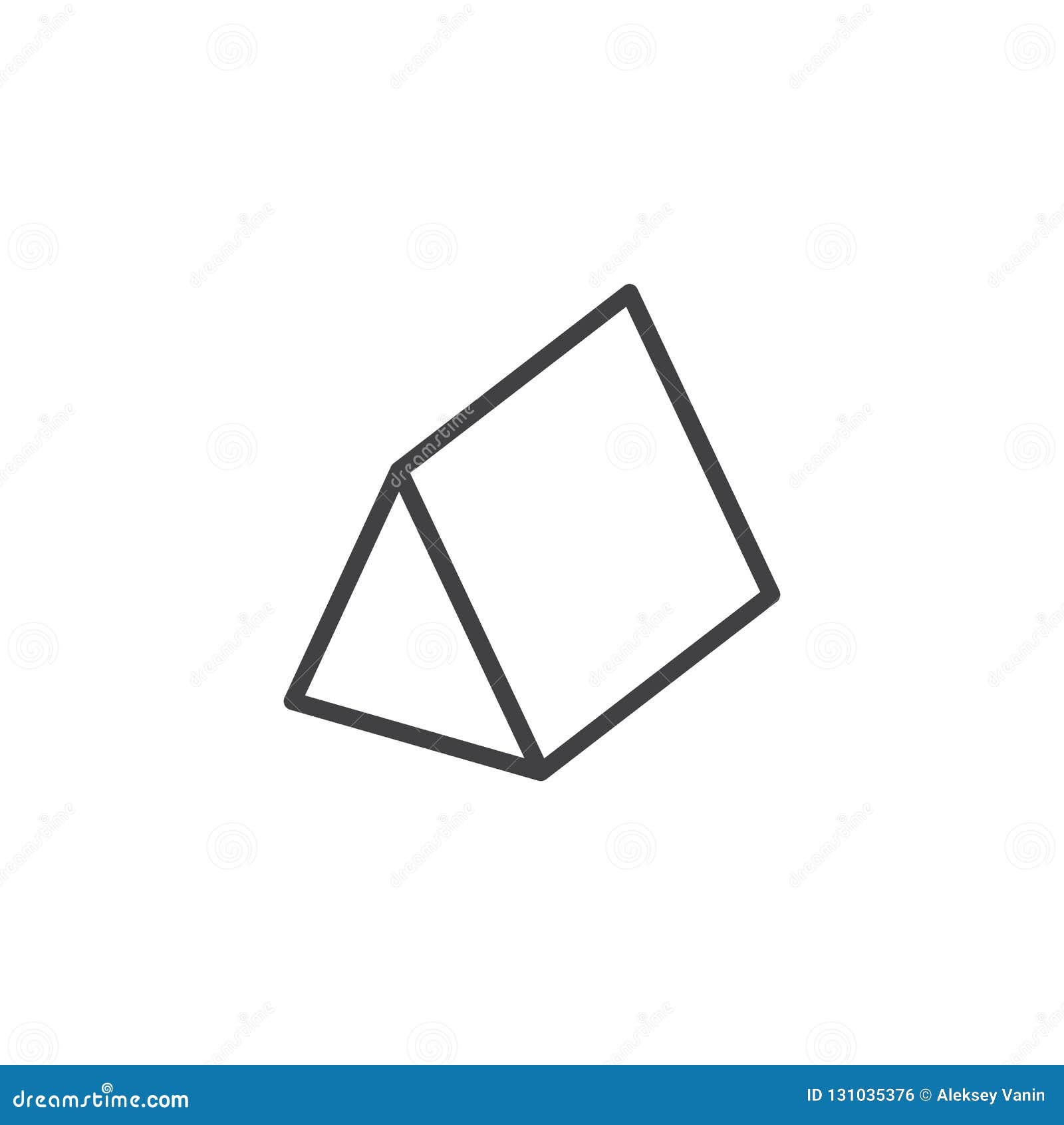 prism flat vector icon. Modern simple isolated sign. Pixel perfect