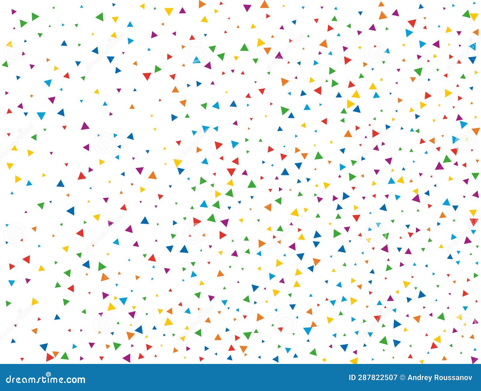 Triangular Rainbow Confetti. Rainbow Glitter Confetti Background