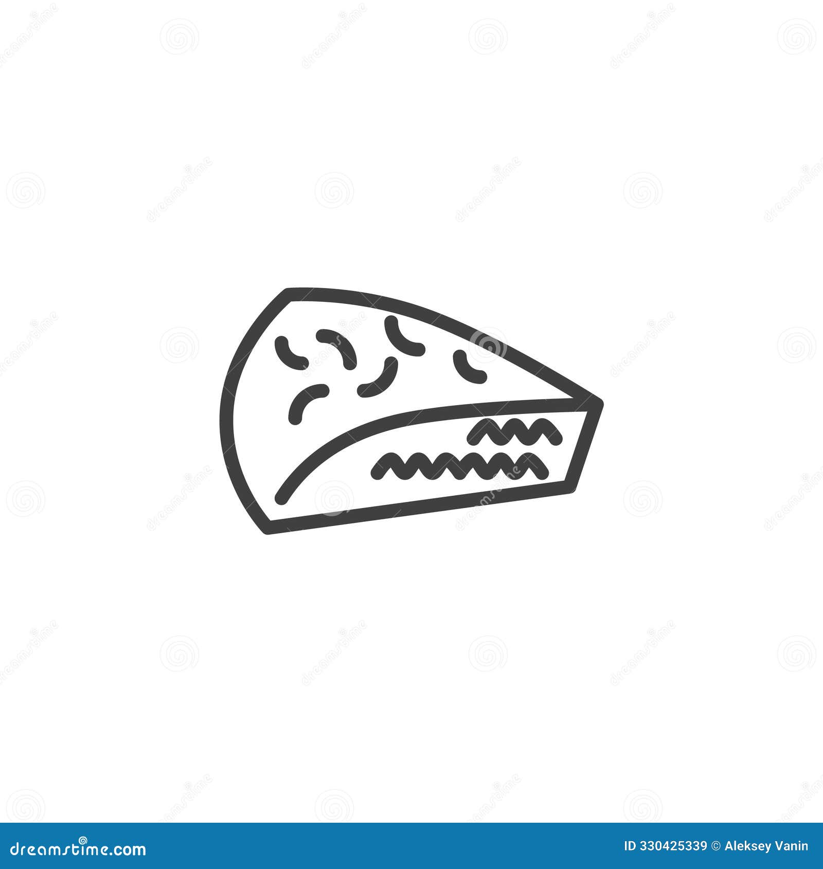 triangular scone line icon