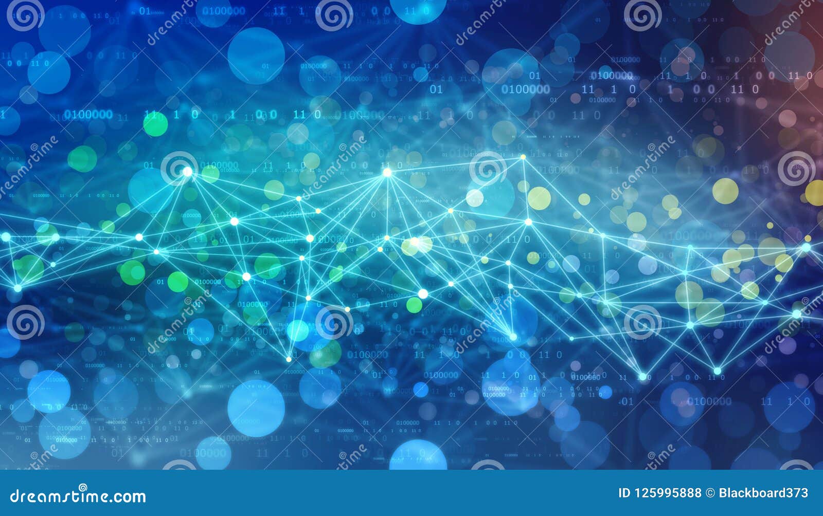 triangular tech background with connections, internet connection technology background