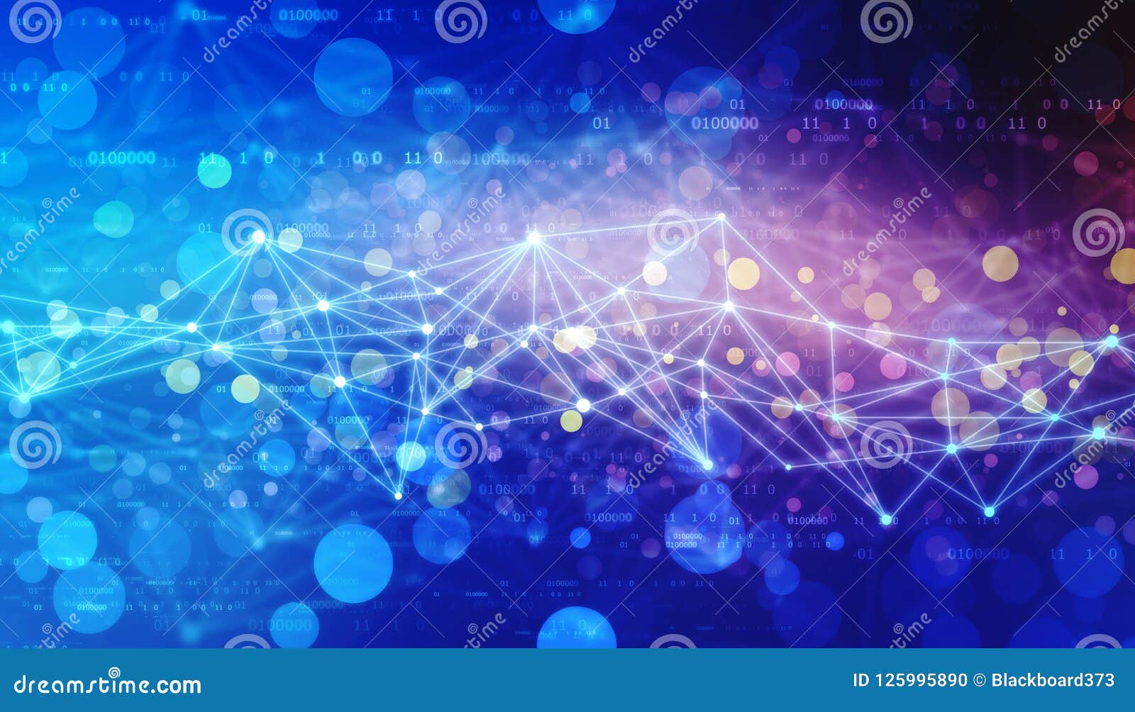 triangular tech background with connections, internet connection technology background