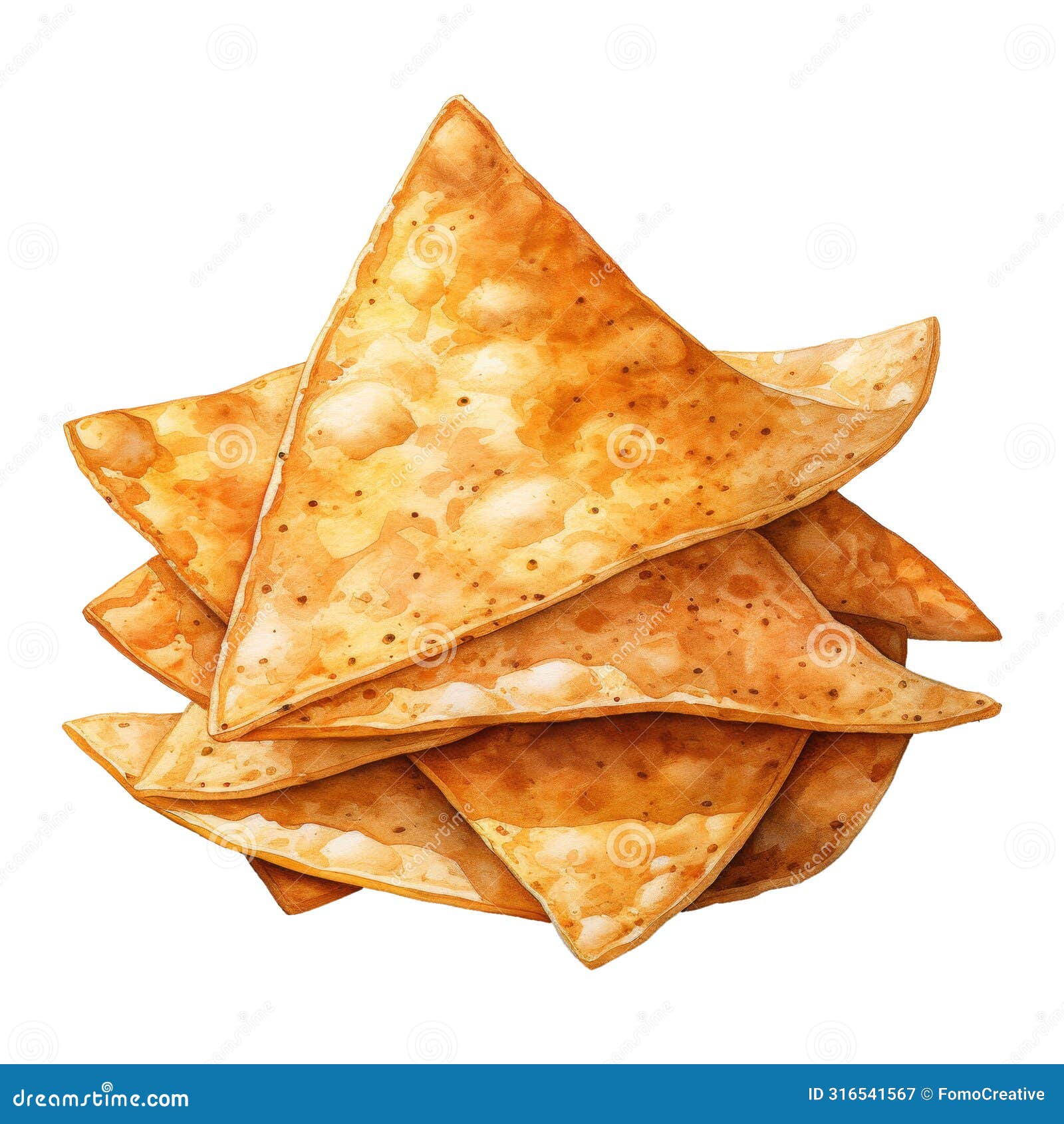 Triangular Tortilla Chips Stack Stock Image Illustration of perfect