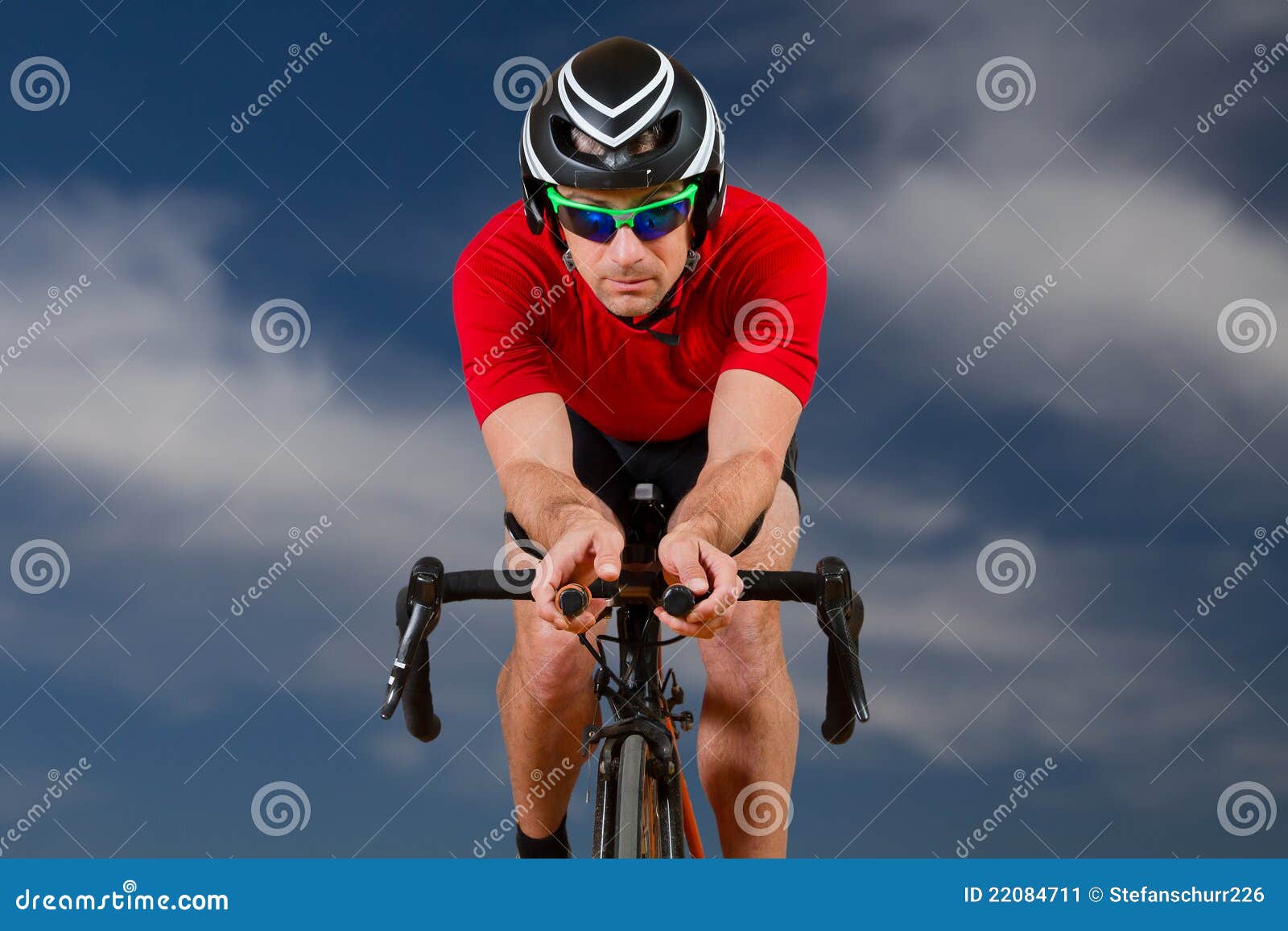 triathlete on a bicycle