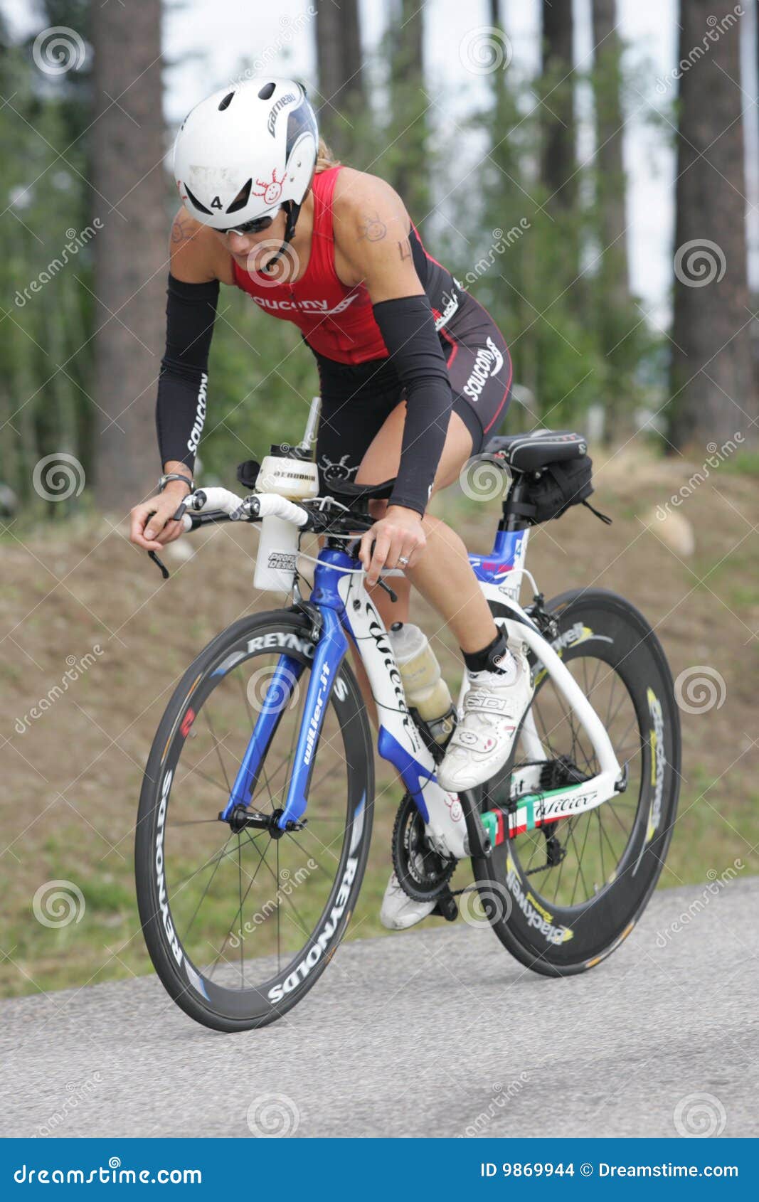 Triathlete Kate Major editorial stock image. Image of wheel - 9869944