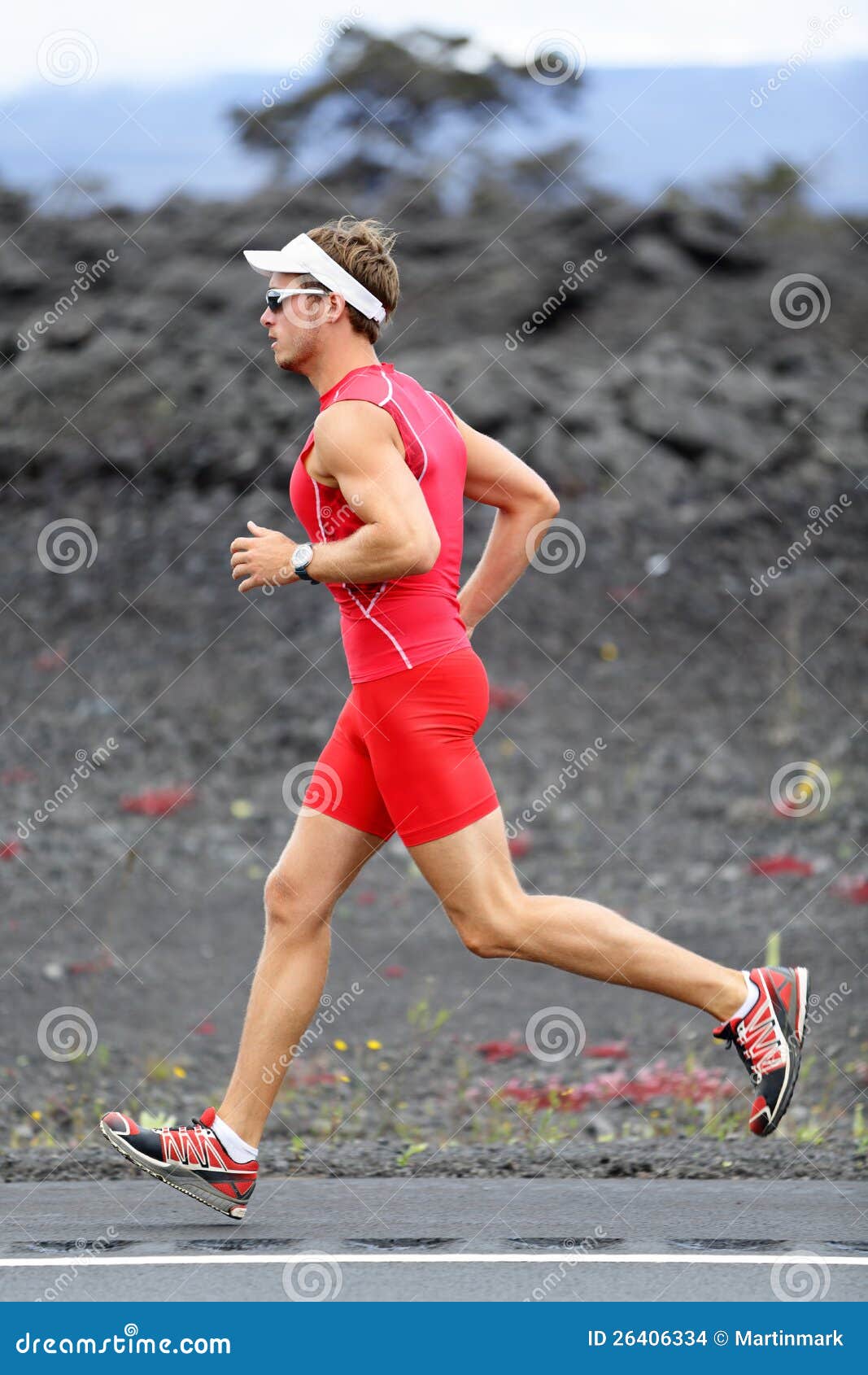 Triathlon runner stock photo. Image of competition, hawaii 26406334