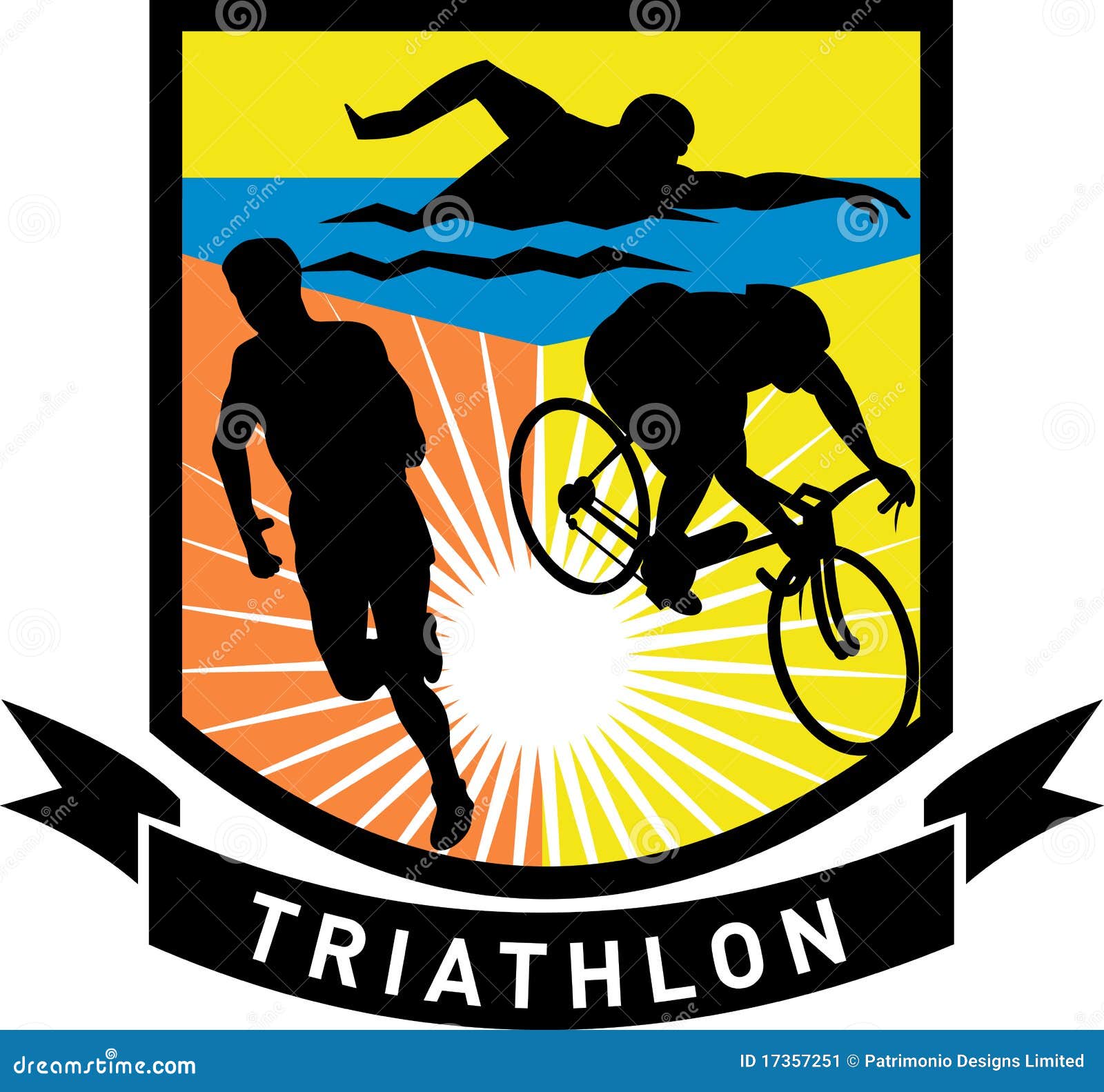 Triathlon Logo Decal Sticker Cycling Swim Run Bike 