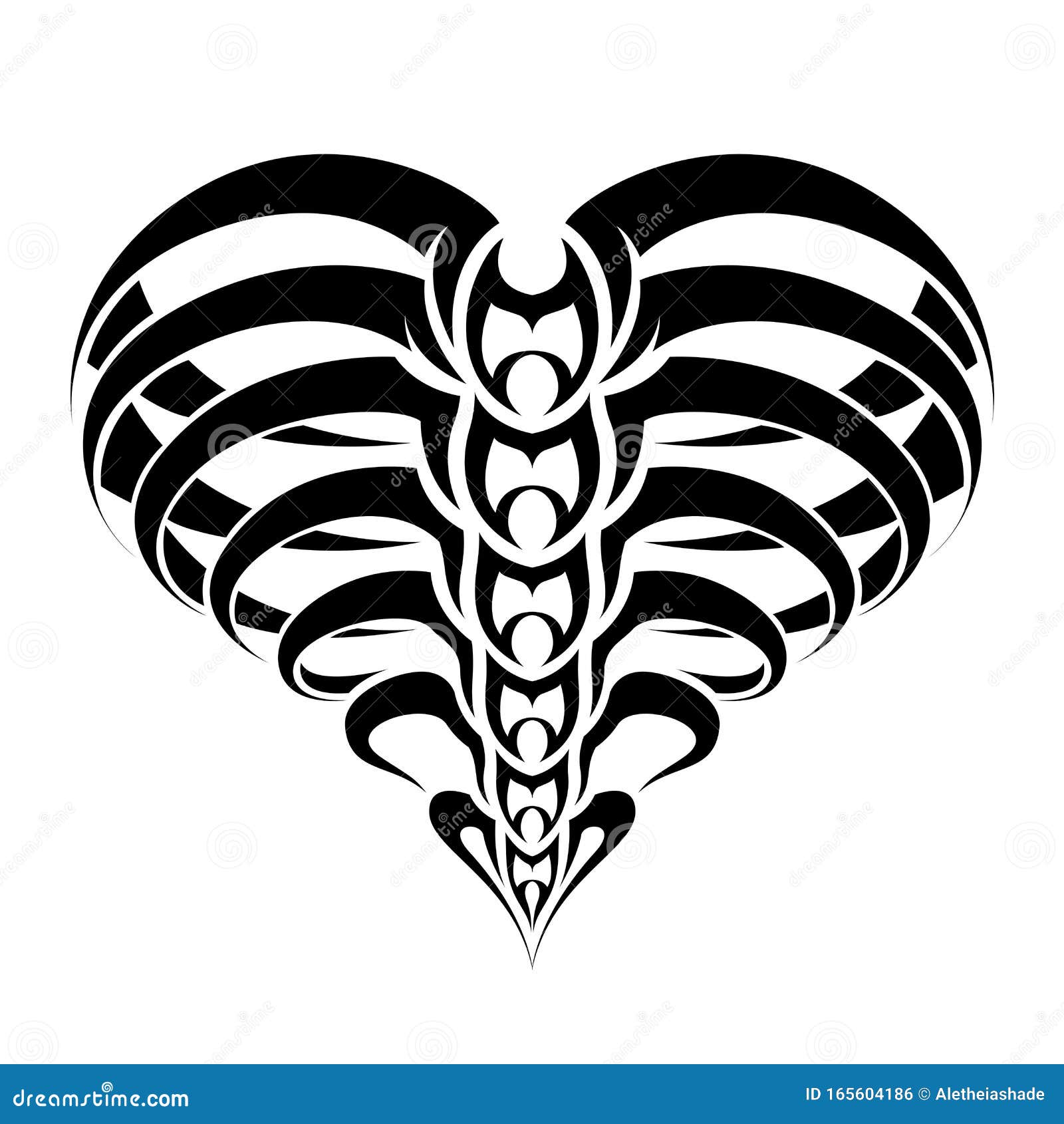 Heart tattoo located on the rib minimalistic style
