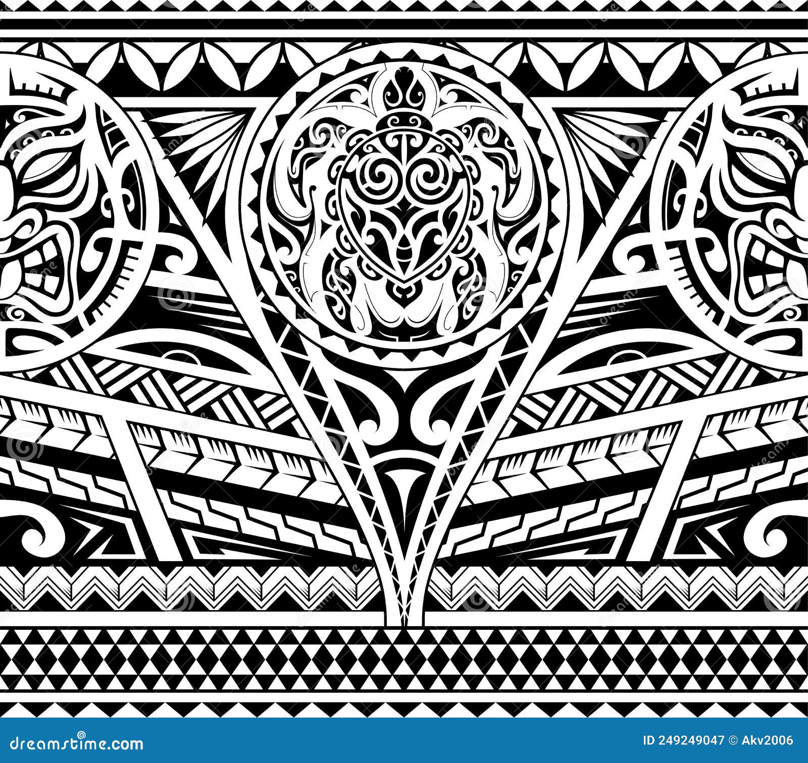 Maori style armband design stock vector. Illustration of decoration ...